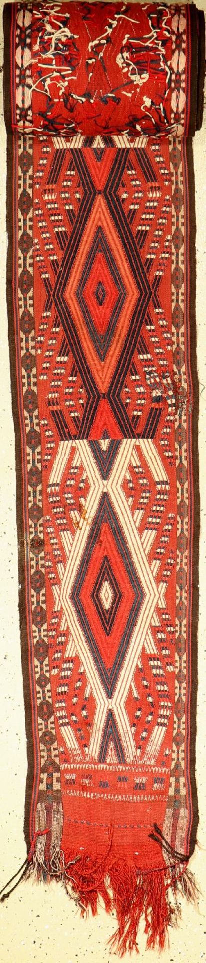 Yomud Zeltband, Turkmenistan, um 1910, Wolle und Baumwolle, circa 12 m, EHZ: 2Yomud tent band,