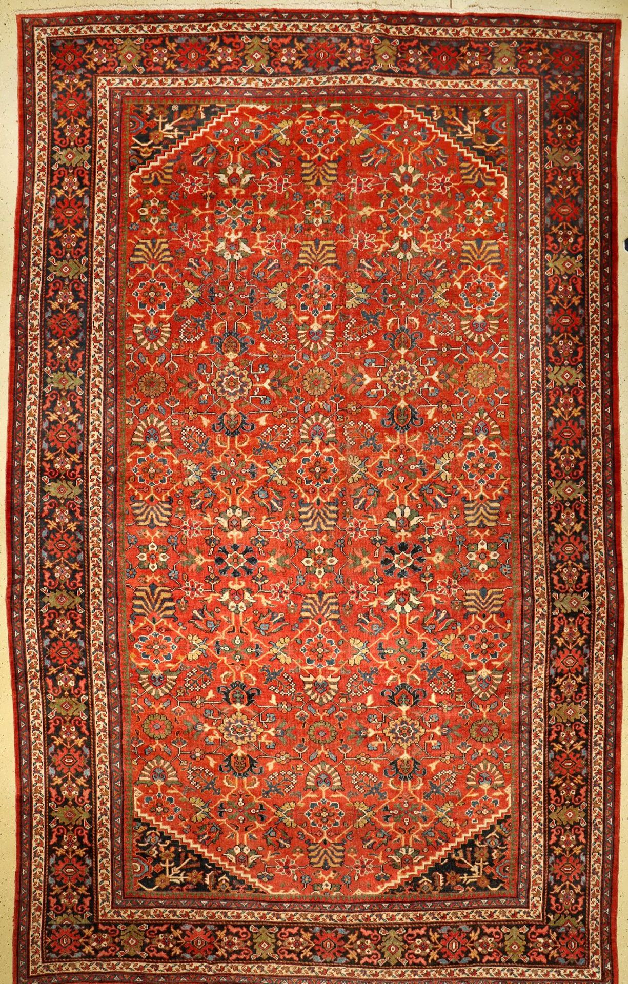 Großer Mahal antik, Persien, um 1900/1920, Wolle auf Baumwolle, ca. 525 x 320 cm, (Altersund