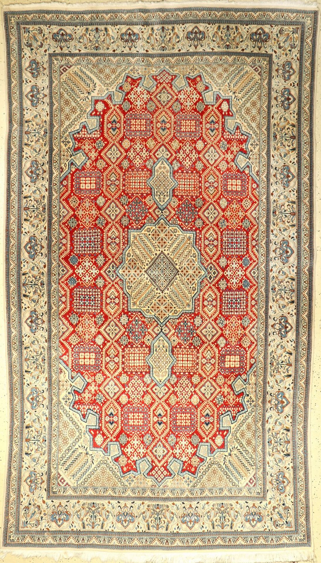 Nain fein, Persien, ca. 40 Jahre, Korkwollemit Seide, ca. 286 x 165 cm, EHZ: 2-3Nain fine, Persia,