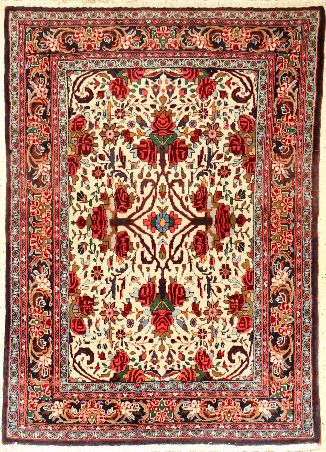 Rosen Bidjar, Persien, ca. 40 Jahre, Wolle auf Baumwolle, ca. 148 x 106 cm, EHZ: 2Bidjar, Persia,