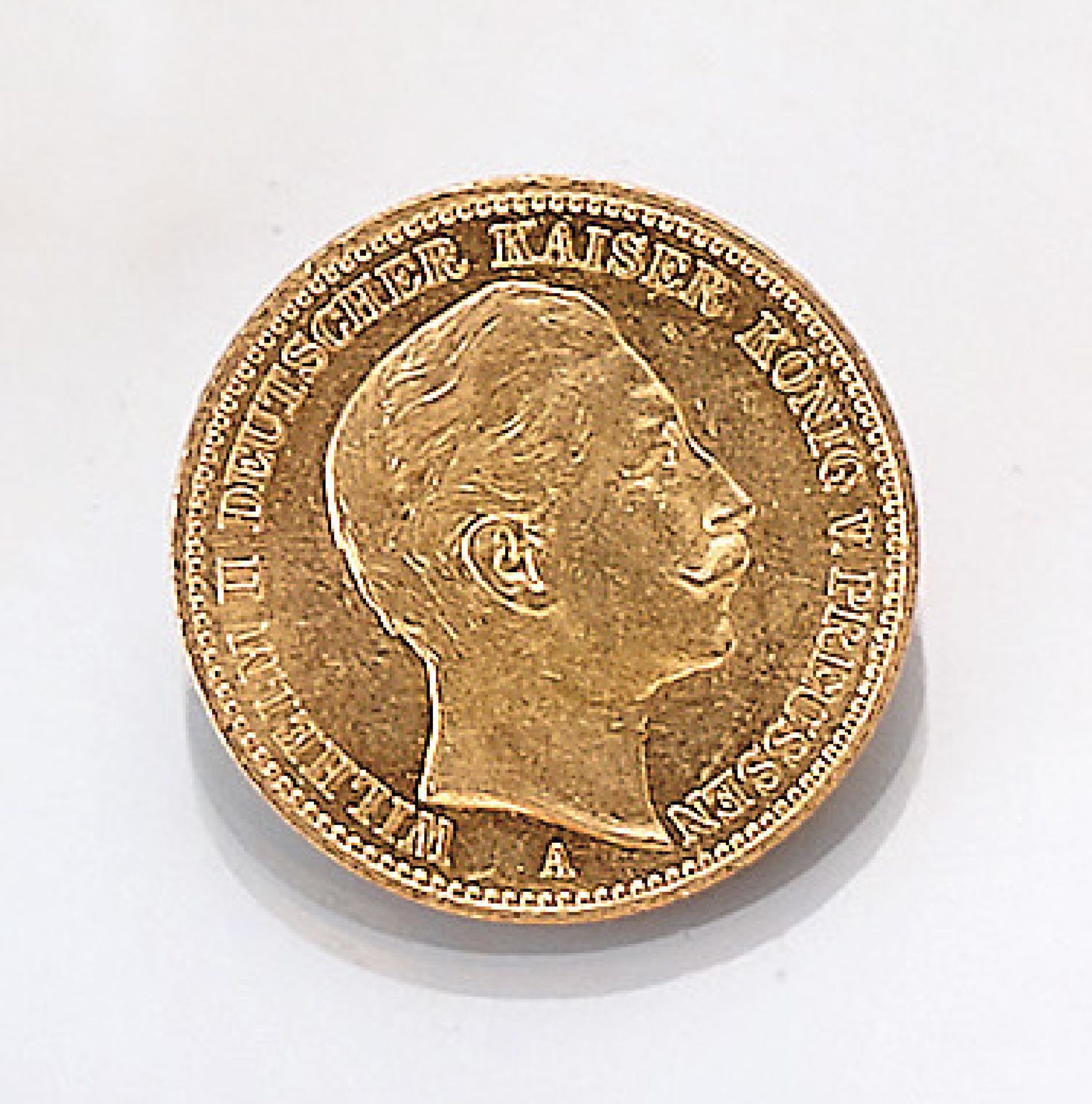 Goldmünze, 20 Mark, Deutsches Reich, 1899, Wilhelm II. deutscher Kaiser König von Preussen,