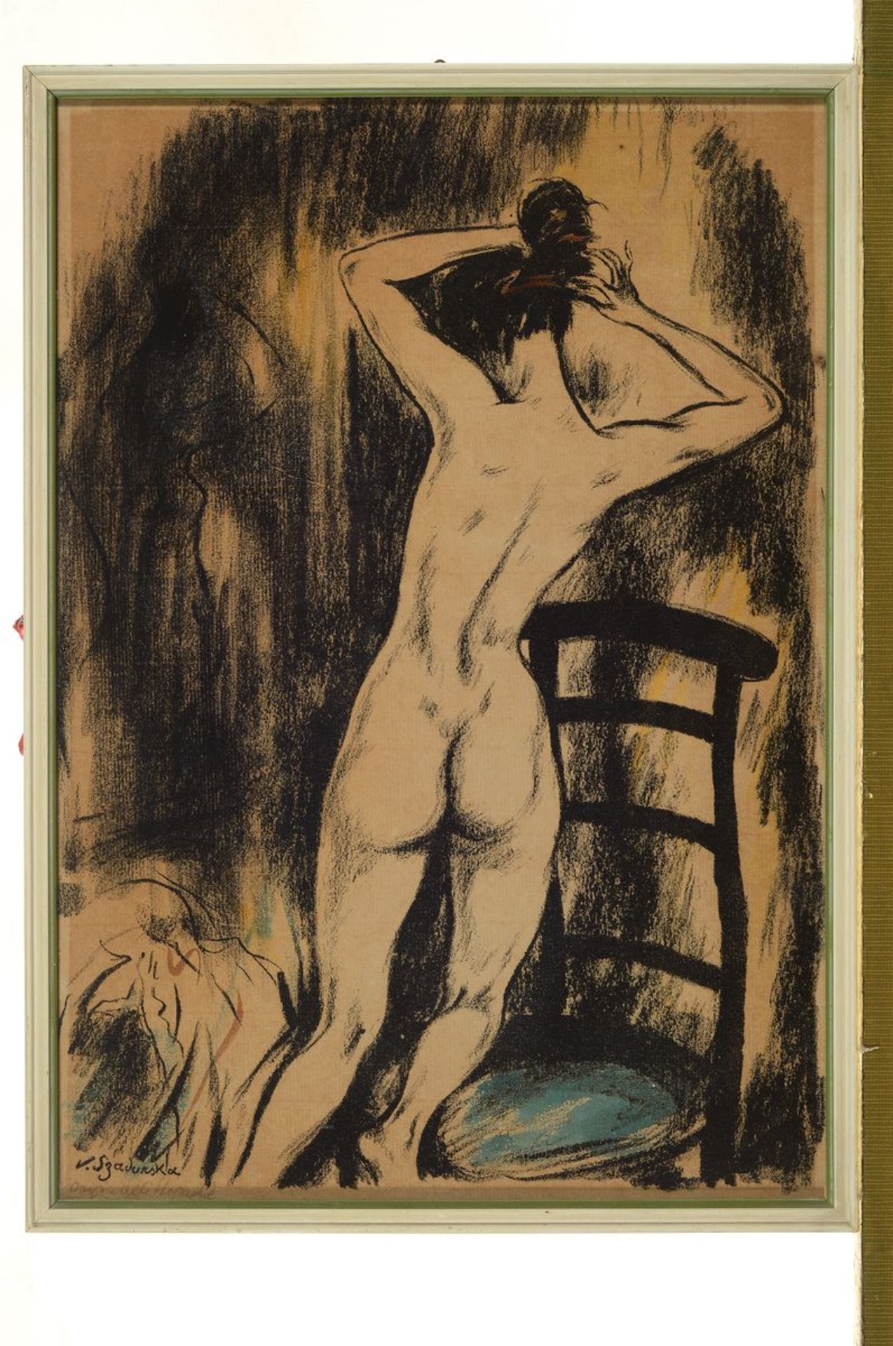 Kasia von Szadurska, 1876 Moskau-1942 Berlin, 2 Arbeiten: Akt, Gouache über Bleistift auf Papier, - Bild 5 aus 5