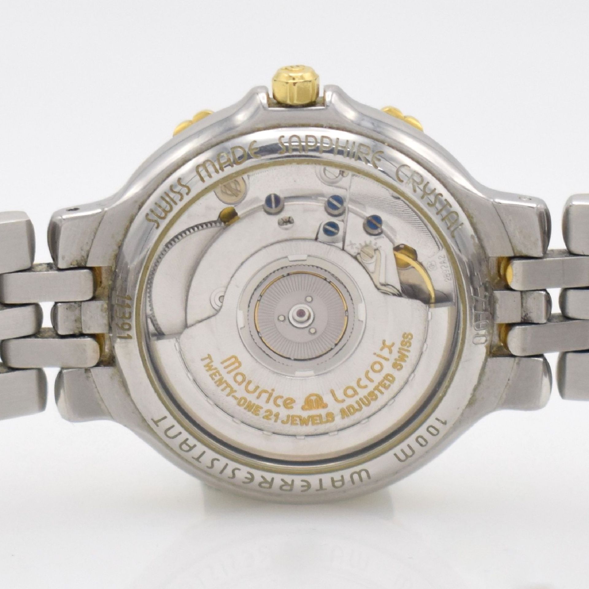 MAURICE LACROIX Herrenarmbanduhr Modellserie Calypso, Automatik, Ref. 11391-1501, z. T. verg. - Bild 6 aus 8