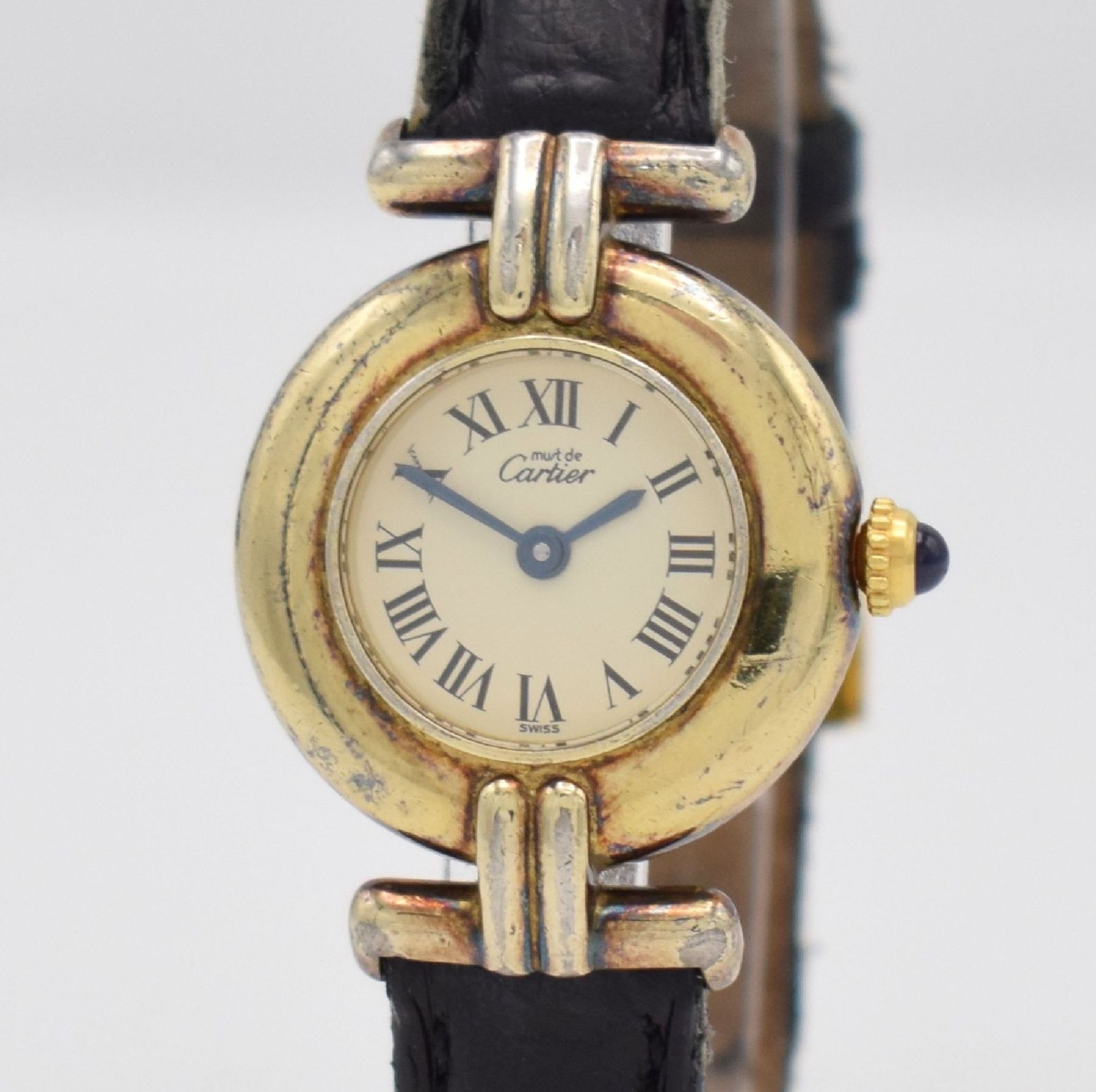 CARTIER Damenarmbanduhr Vermeil, Schweiz lt.orig. Pap. 07/1993 verk., quarz, Ref. 590002, verg. - Bild 4 aus 7