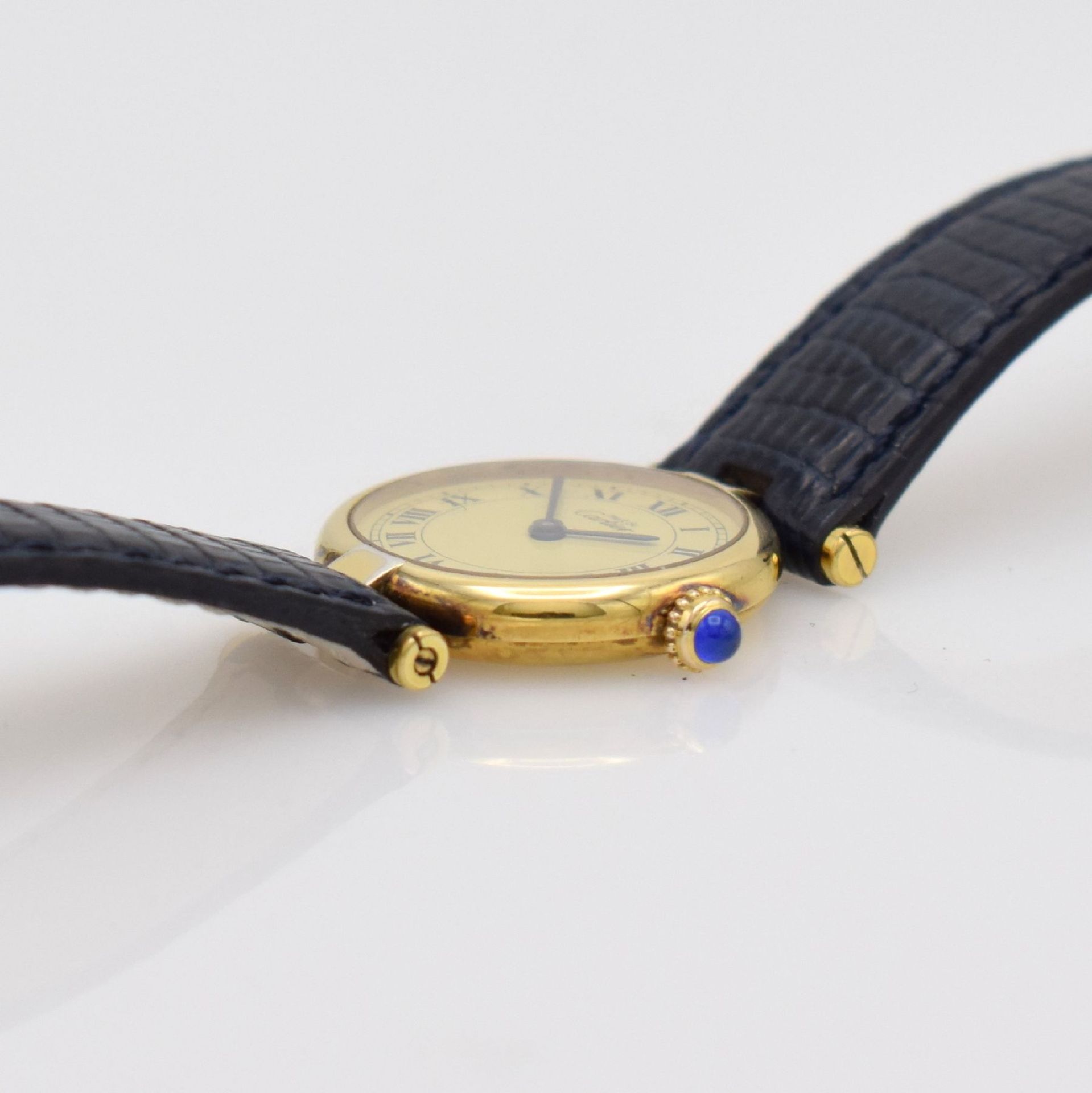 CARTIER Damenarmbanduhr Vermeil, Schweiz lt. orig. Pap. verk. 07/1993, quarz, Ref. 590004, verg. - Bild 5 aus 7