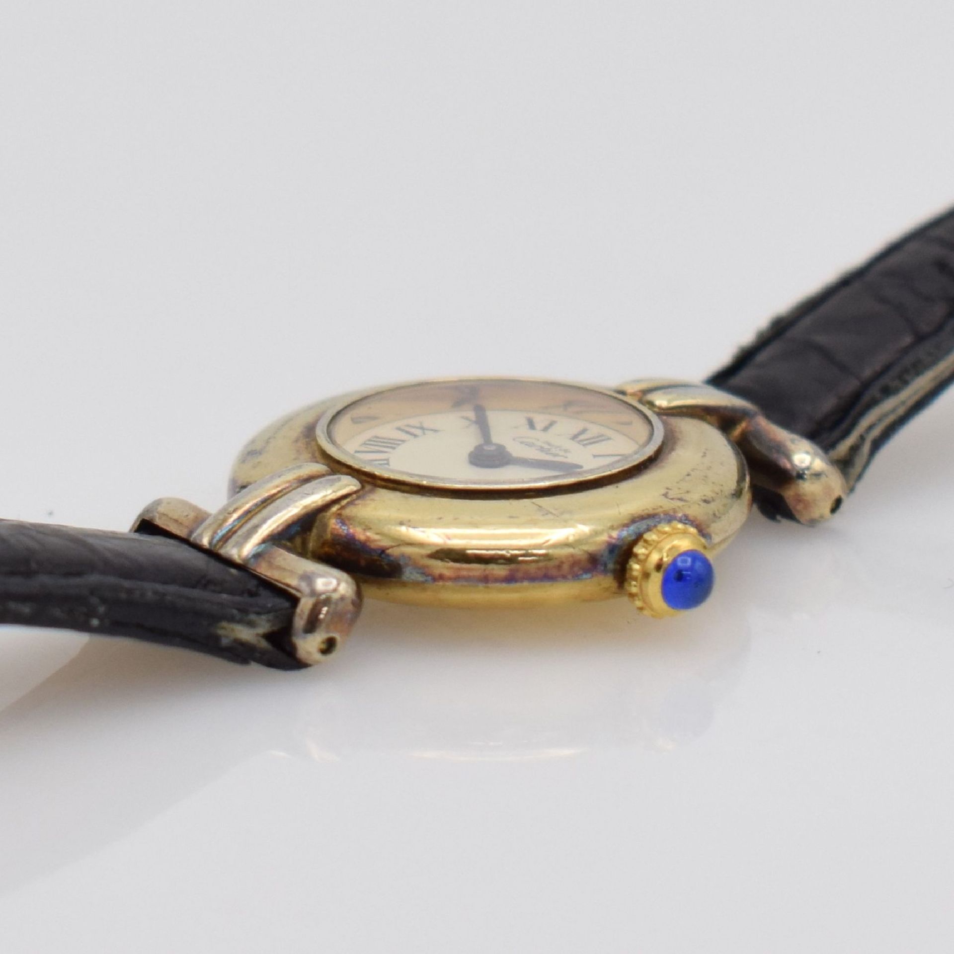 CARTIER Damenarmbanduhr Vermeil, Schweiz lt.orig. Pap. 07/1993 verk., quarz, Ref. 590002, verg. - Bild 5 aus 7