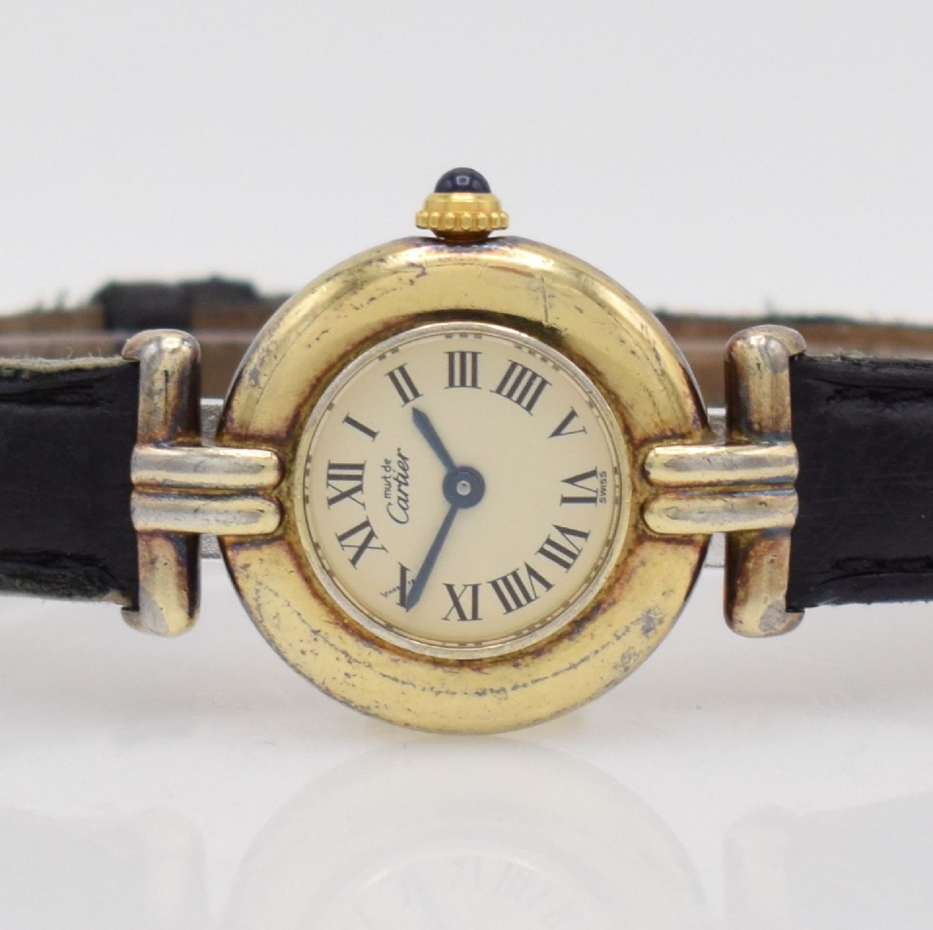 CARTIER Damenarmbanduhr Vermeil, Schweiz lt.orig. Pap. 07/1993 verk., quarz, Ref. 590002, verg. - Bild 2 aus 7