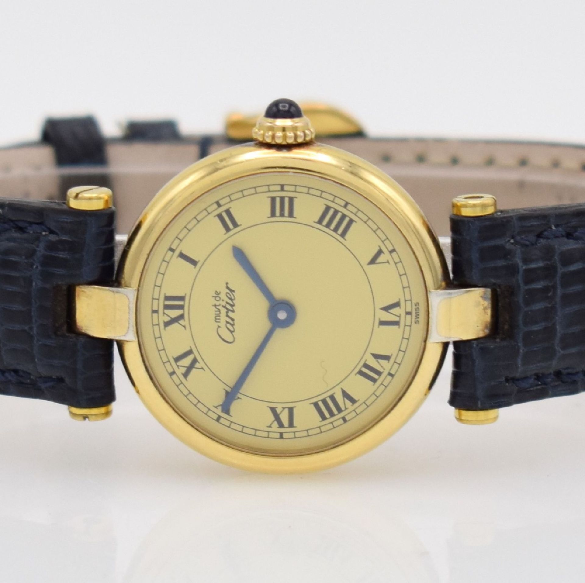 CARTIER Damenarmbanduhr Vermeil, Schweiz lt. orig. Pap. verk. 07/1993, quarz, Ref. 590004, verg. - Bild 2 aus 7