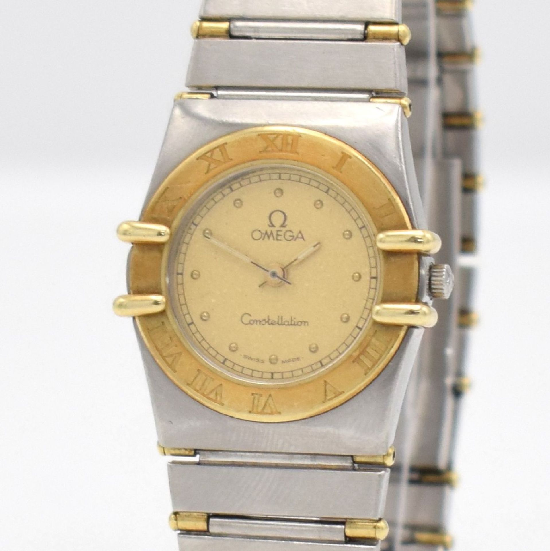 OMEGA Constellation Damenarmbanduhr, Schweiz um 1995, quarz, Ref. 5950055/7950836, Edelstahl/Gold - Bild 4 aus 6