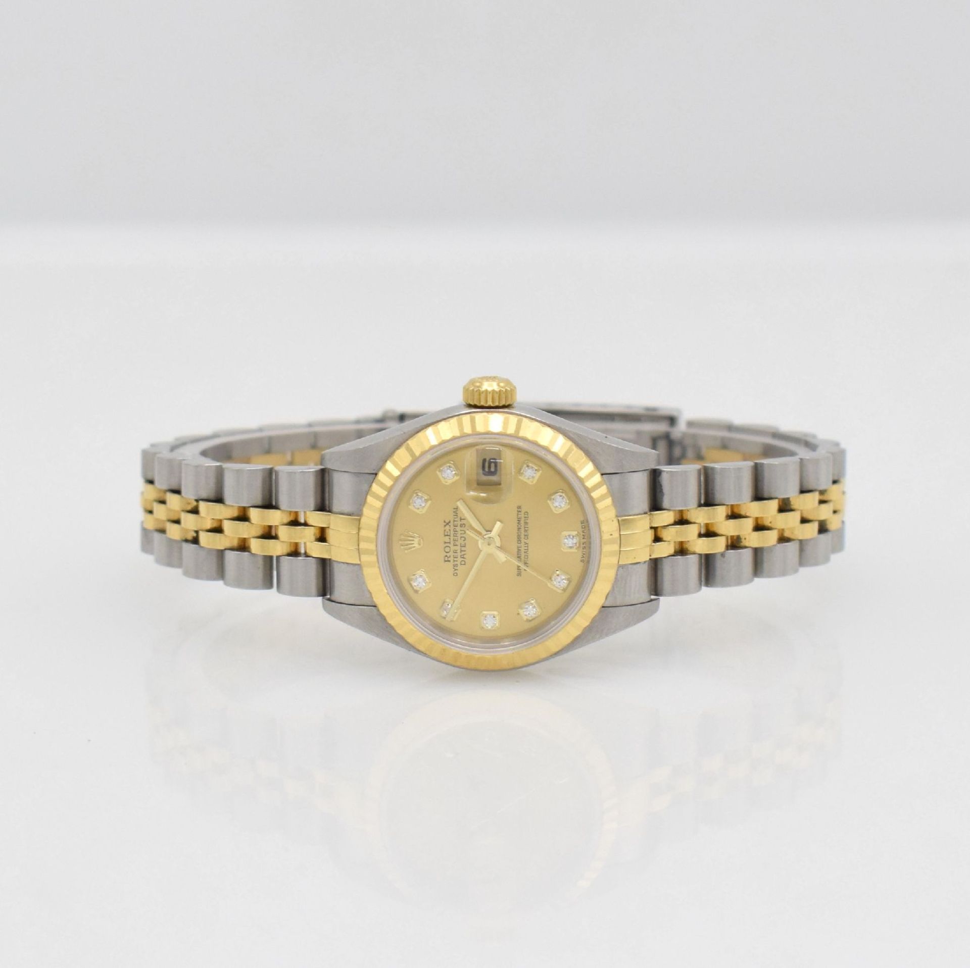 ROLEX Damenarmbanduhr Oyster Perpetual Datejust, Automatik, Schweiz um 2005, F- Serie, Ref. 79173, - Bild 2 aus 8