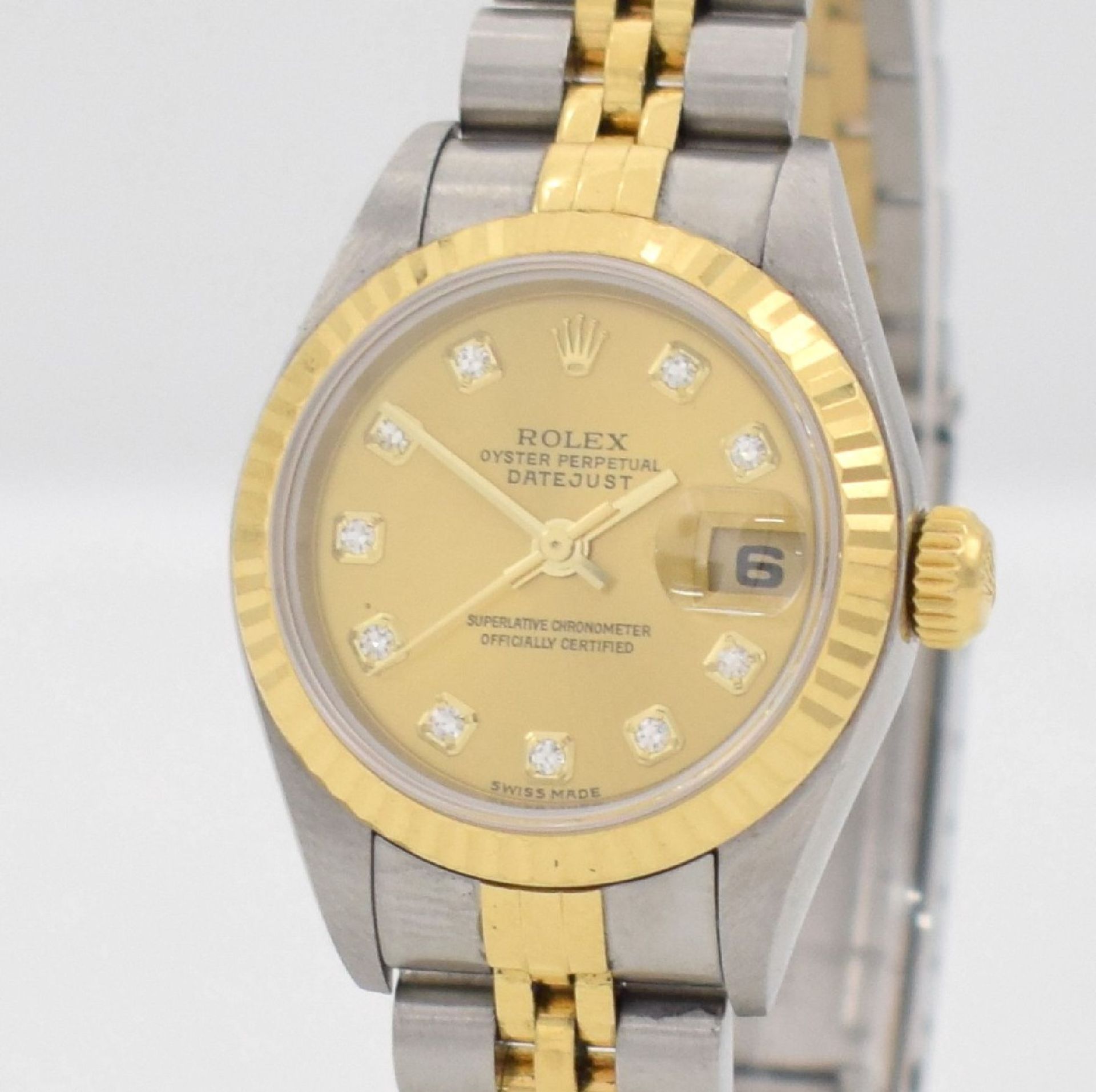 ROLEX Damenarmbanduhr Oyster Perpetual Datejust, Automatik, Schweiz um 2005, F- Serie, Ref. 79173, - Bild 5 aus 8