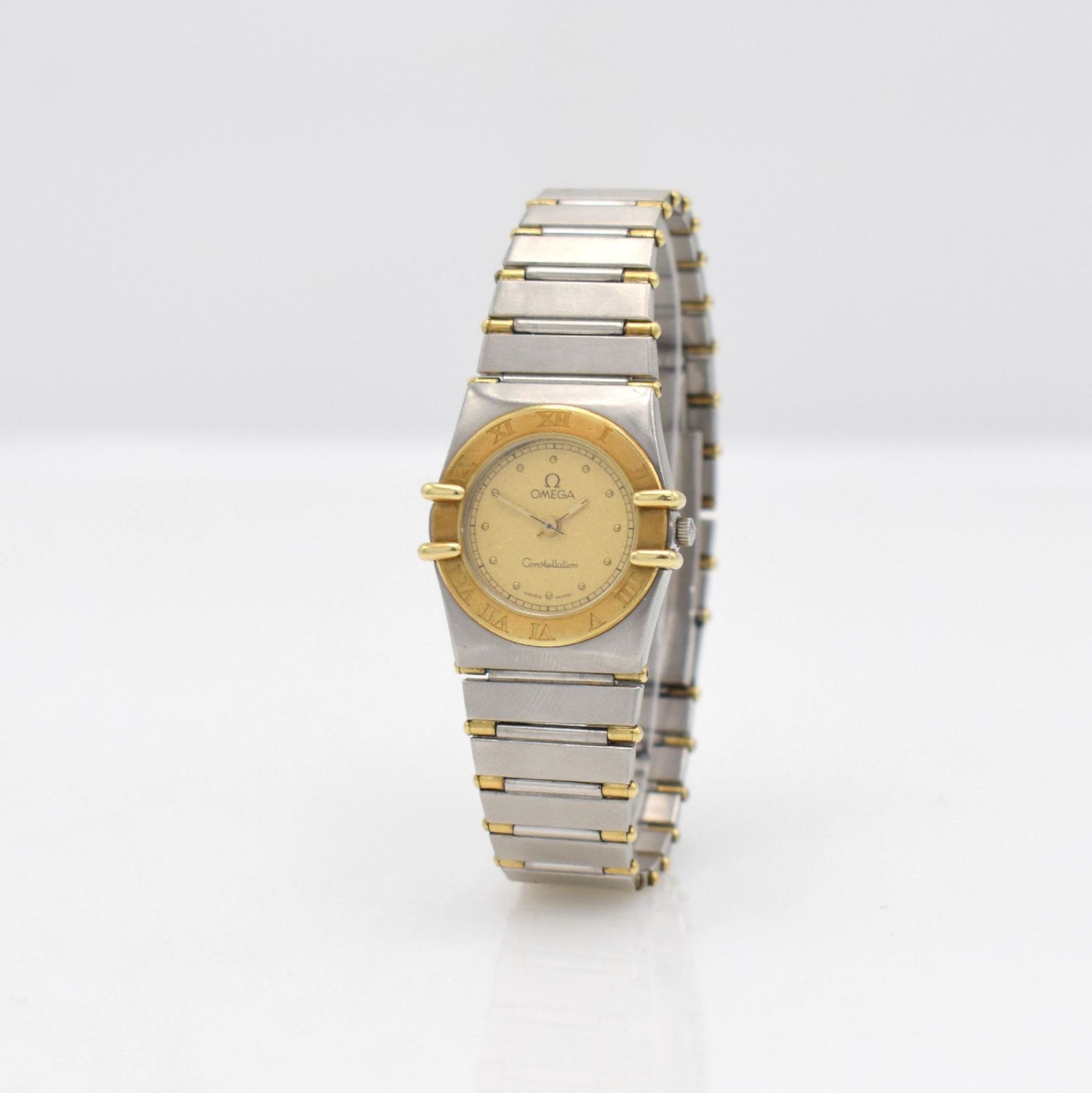 OMEGA Constellation Damenarmbanduhr, Schweiz um 1995, quarz, Ref. 5950055/7950836, Edelstahl/Gold - Bild 3 aus 6