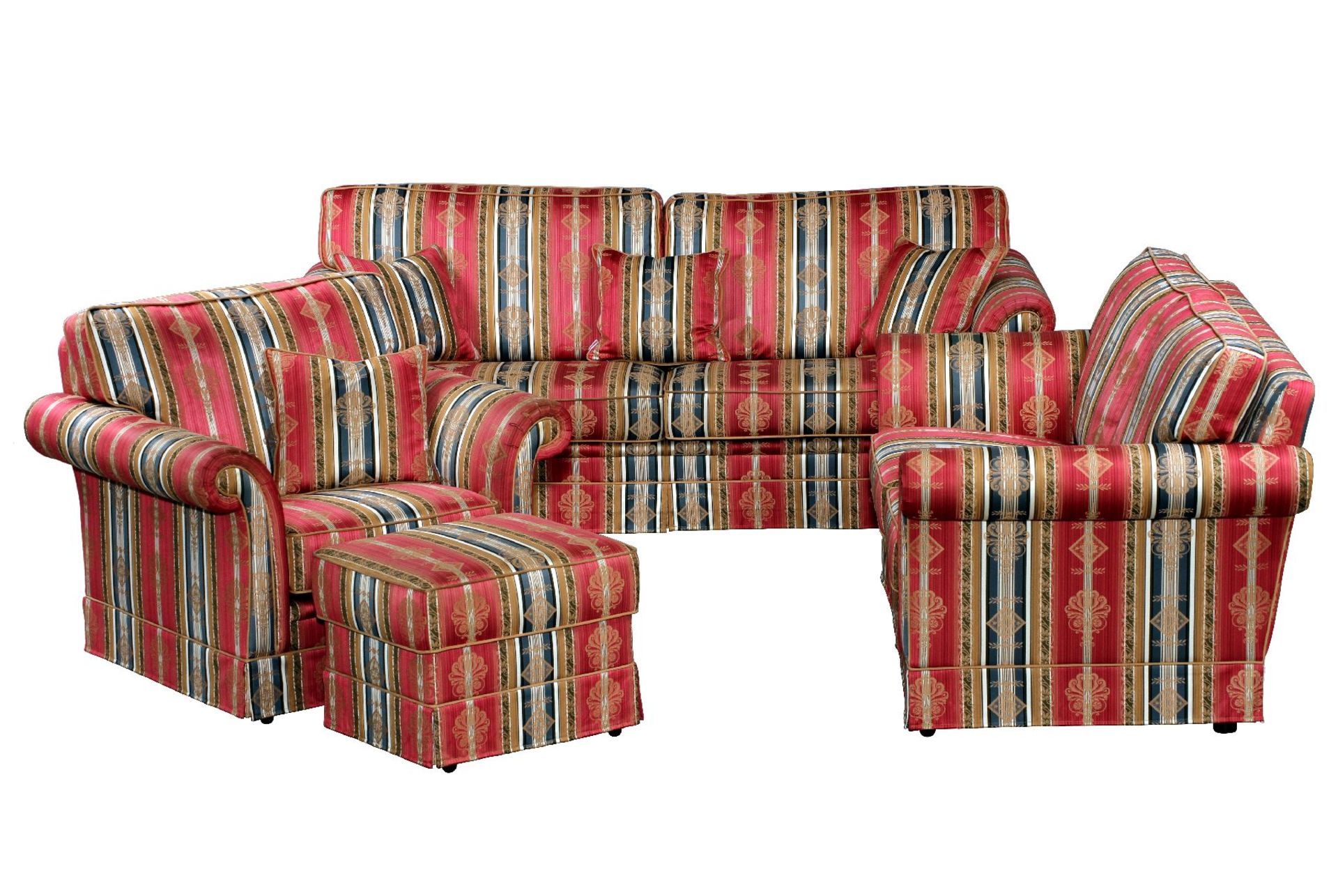 4-teilige Sitzgarnitur, "Schröno", made in Germany, bestehend aus 2-Sitzer Sofa, 3-Sitzer Sofa u.