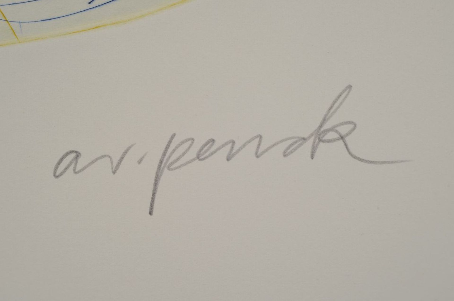 A.R. Penck, 1939 - 2016, Farbradierung, aus dem Projekt Centro Spirituale, Himmlischer Stürzer, - Bild 2 aus 3