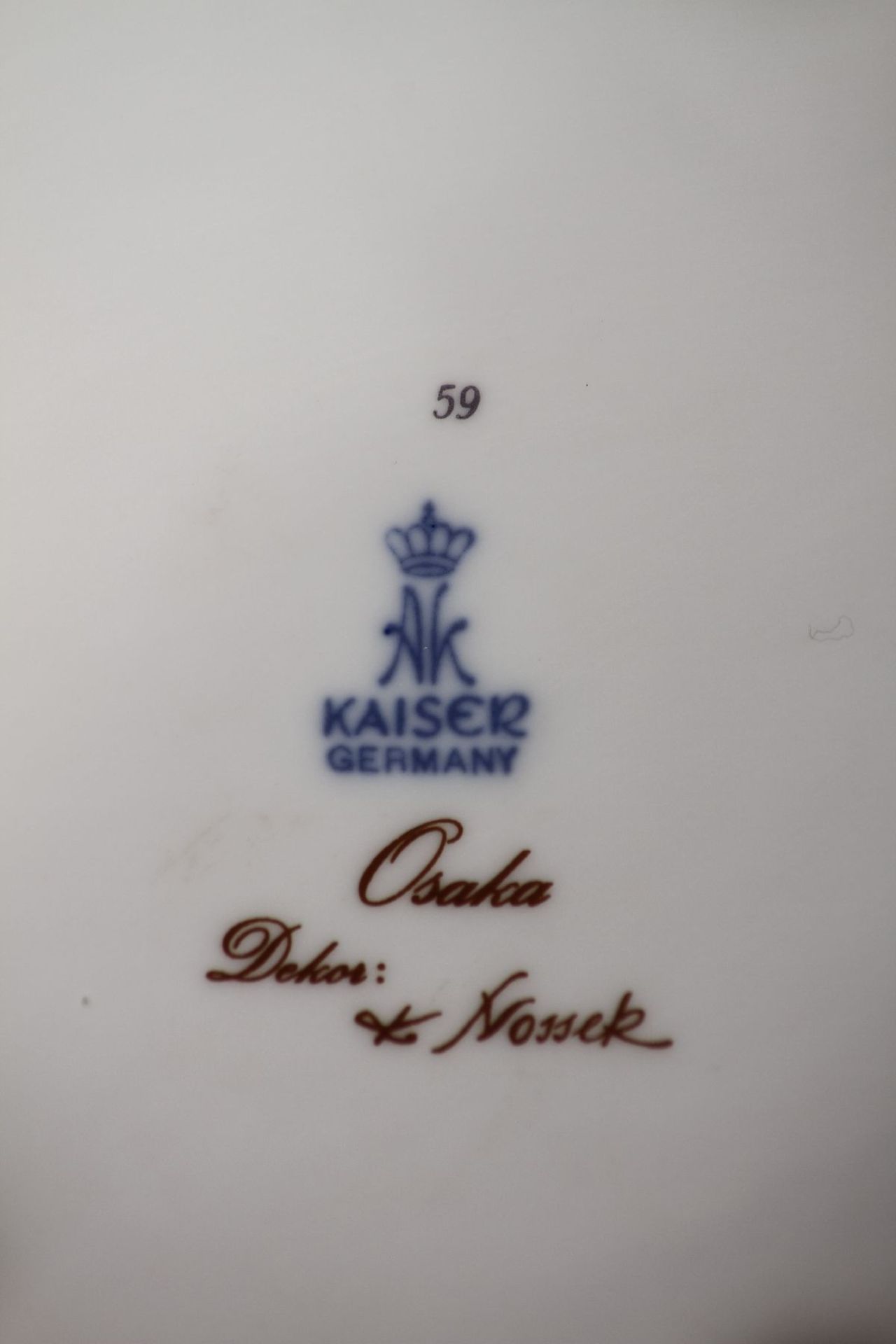 Balustervase, Marke "Kaiser Germany", Porzellan, bunte Handmalerei mit reichem Blüten- u. - Bild 2 aus 2