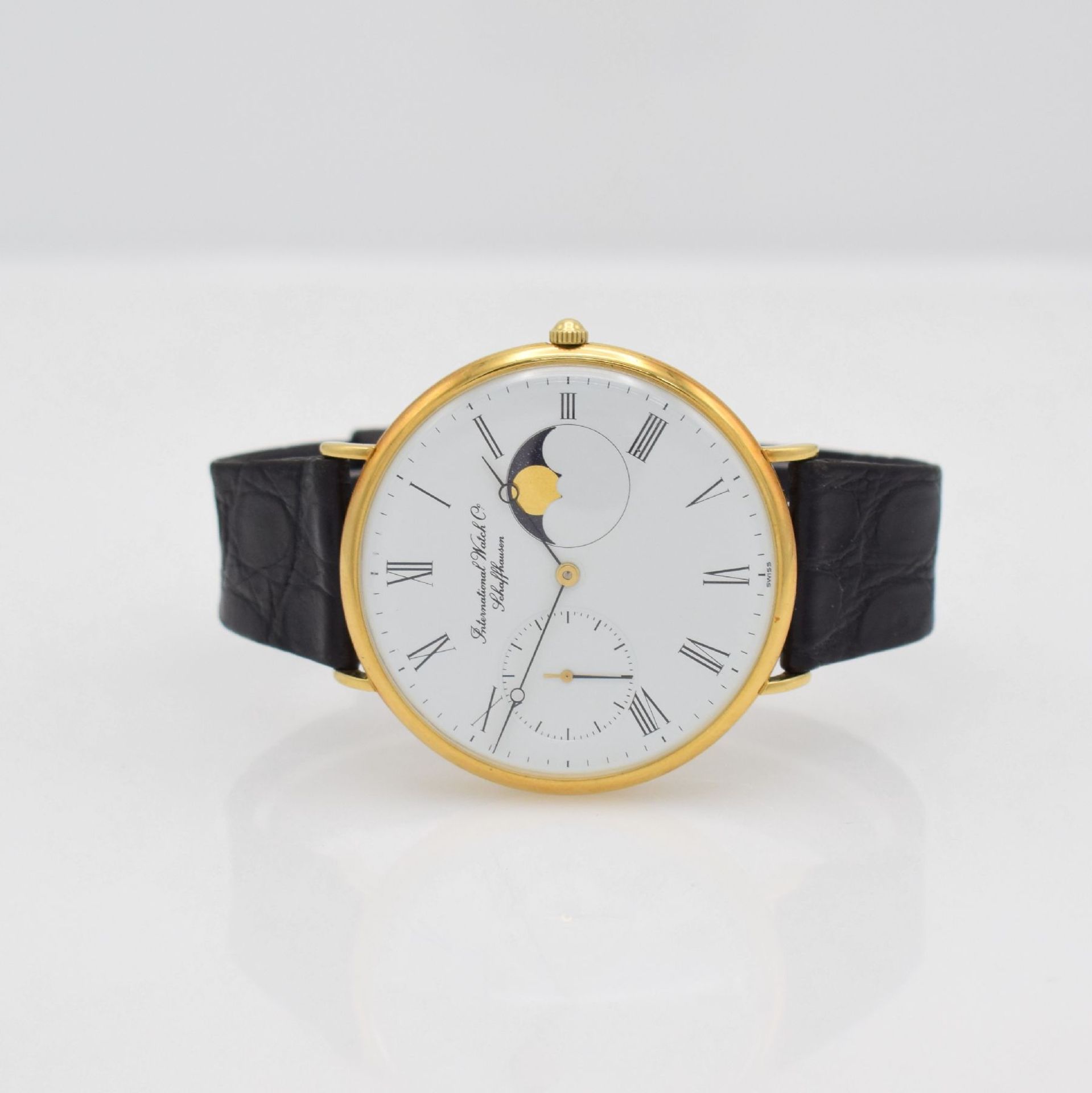 IWC große Armbanduhr Portofino Referenz 5251 in GG 750/000, Handaufzug, Schweiz 1980er Jahre, 3-