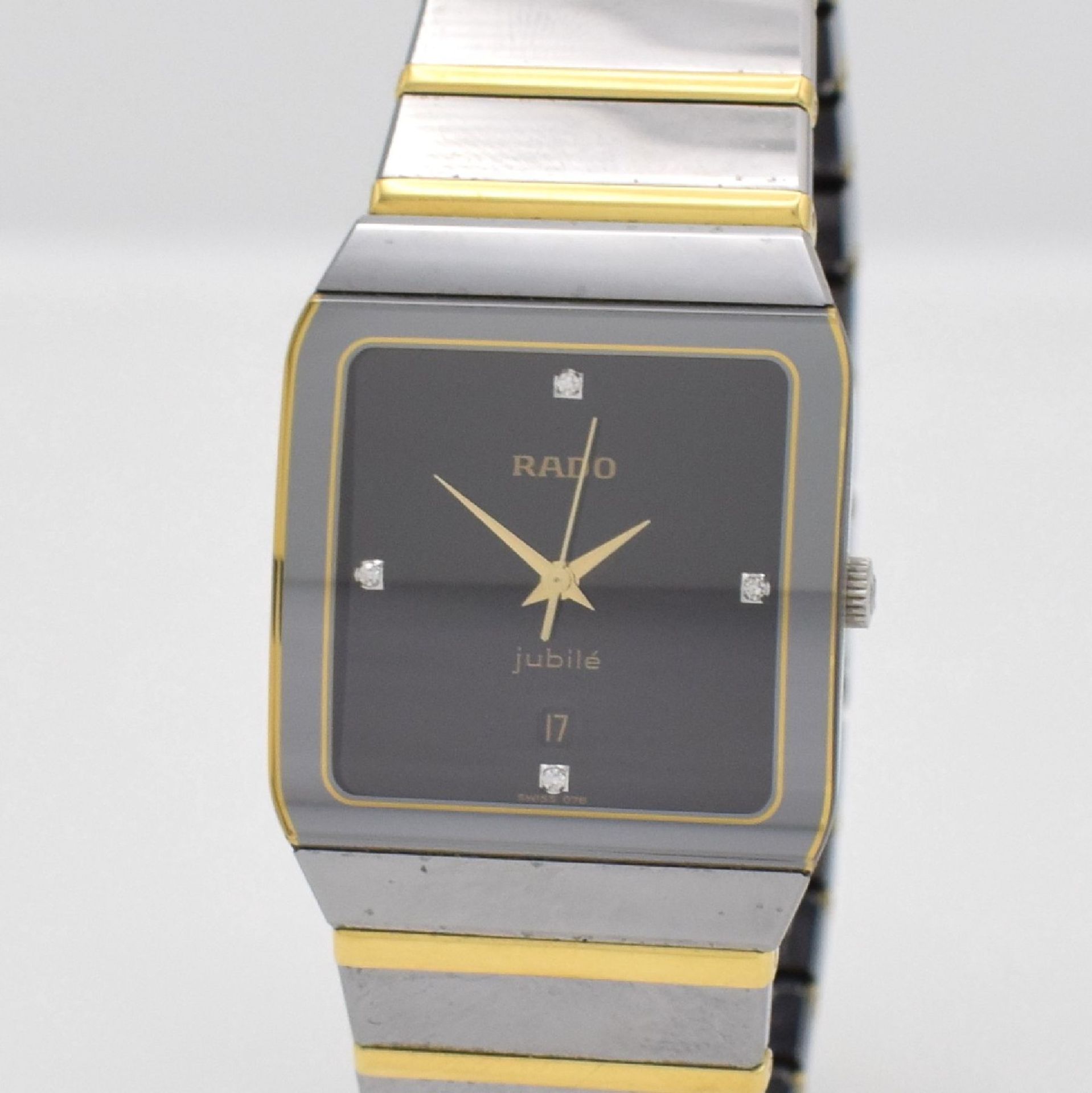 RADO Armbanduhr Serie Diastar Jubilé, Schweiz um 1980, Ref. 152.0366.3, quarz, Edelstahl, z. T. - Bild 4 aus 6