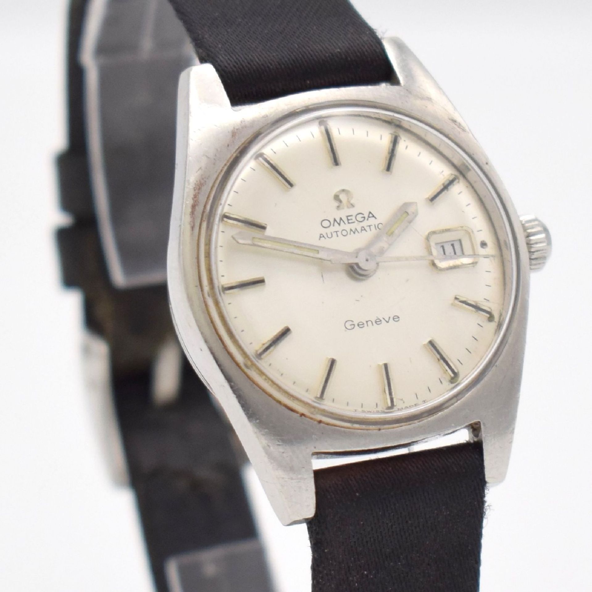 OMEGA Geneve Damenarmbanduhr, Automatik, Schweiz um 1969, Ref. 566.012, verschr. Edelstahlgeh. inkl. - Bild 6 aus 9