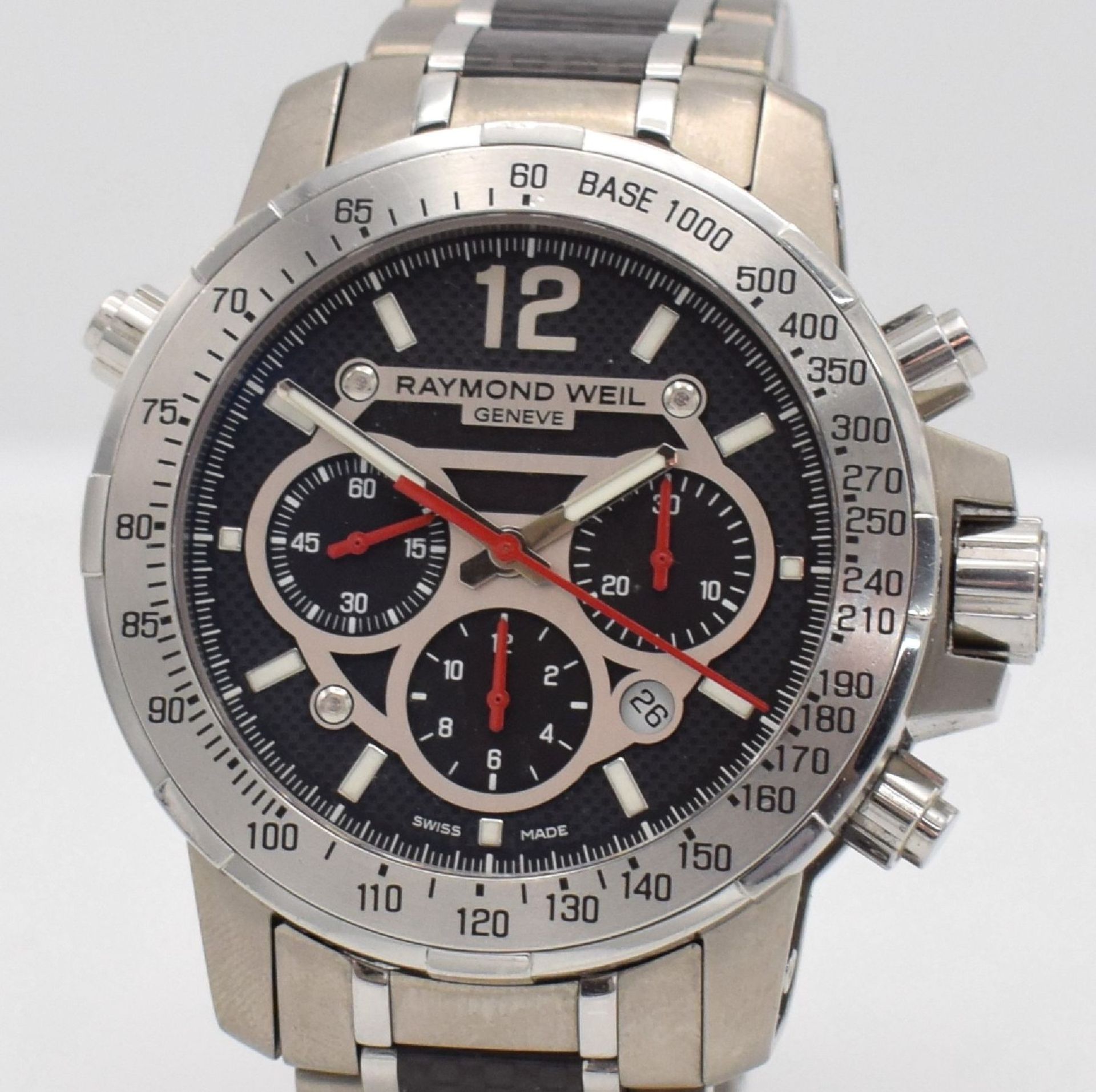 RAYMOND WEIL Nabucco Herrenchronograph, Schweiz um 2010, Automatik, Ref. 7800, Titan/Stahl komb. - Bild 4 aus 7