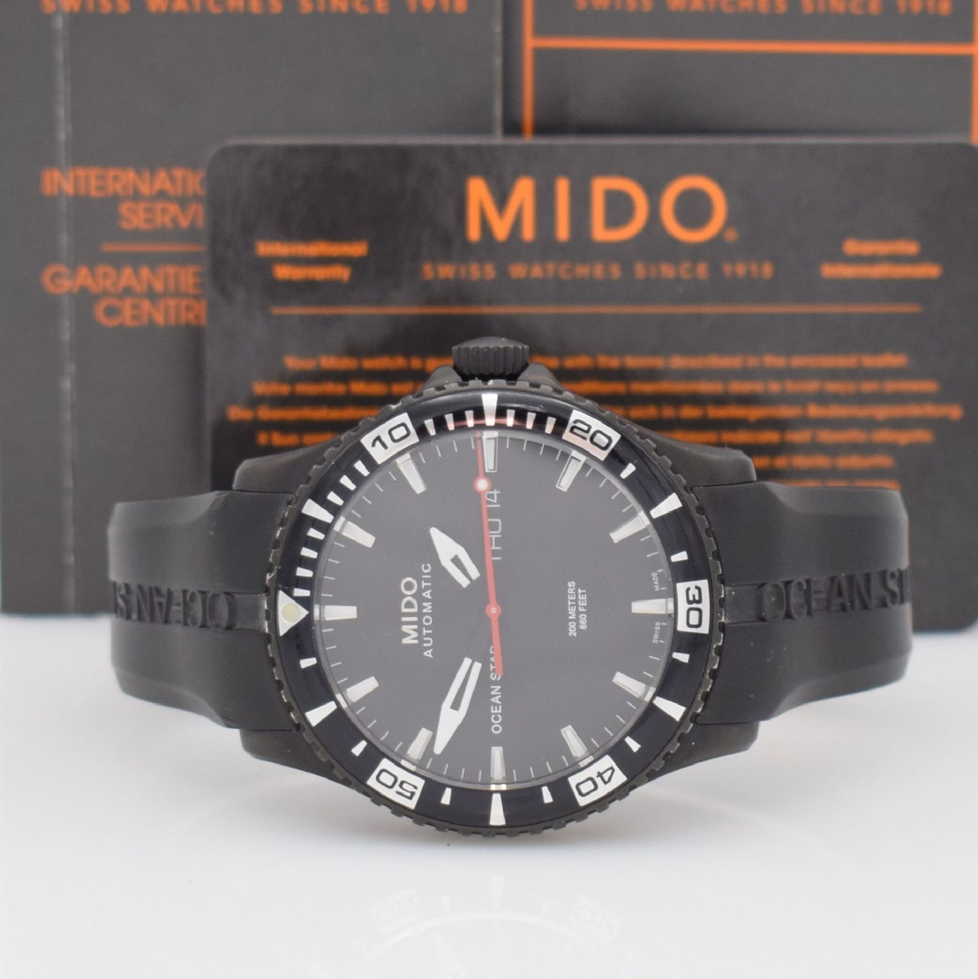 MIDO Ocean Star Herrenarmbanduhr, Schweiz verk. lt. beil. orig. Pap. 04/2015, Ref. M011430 A,