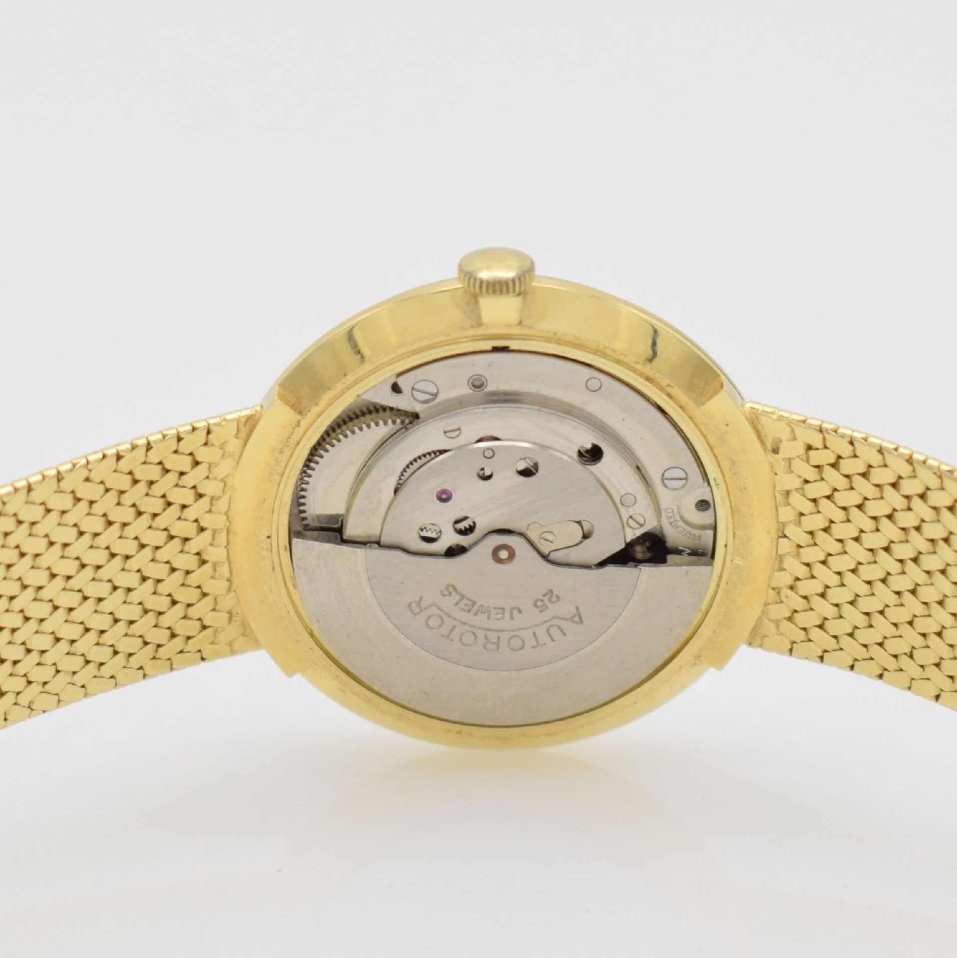 ANCRE Herrenarmbanduhr in GG 585/000, Deutschland um 1965, Automatik, gedr. Geh. m. integr. - Bild 7 aus 9