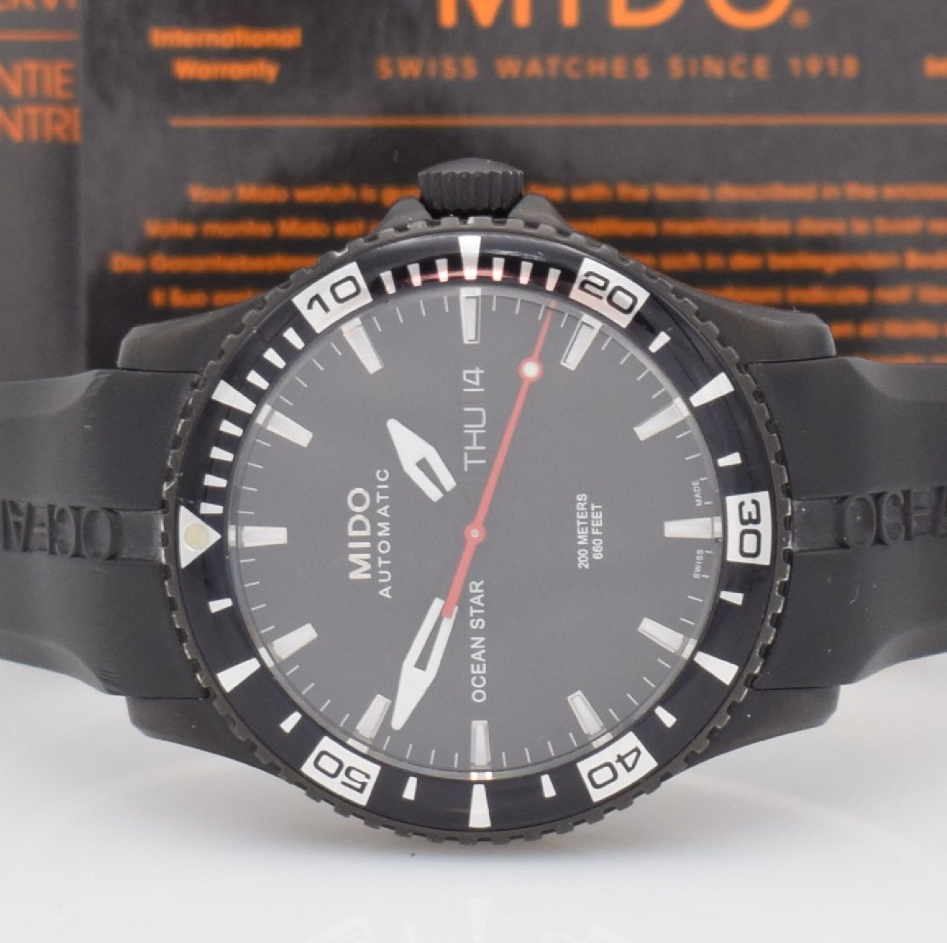 MIDO Ocean Star Herrenarmbanduhr, Schweiz verk. lt. beil. orig. Pap. 04/2015, Ref. M011430 A, - Bild 2 aus 9