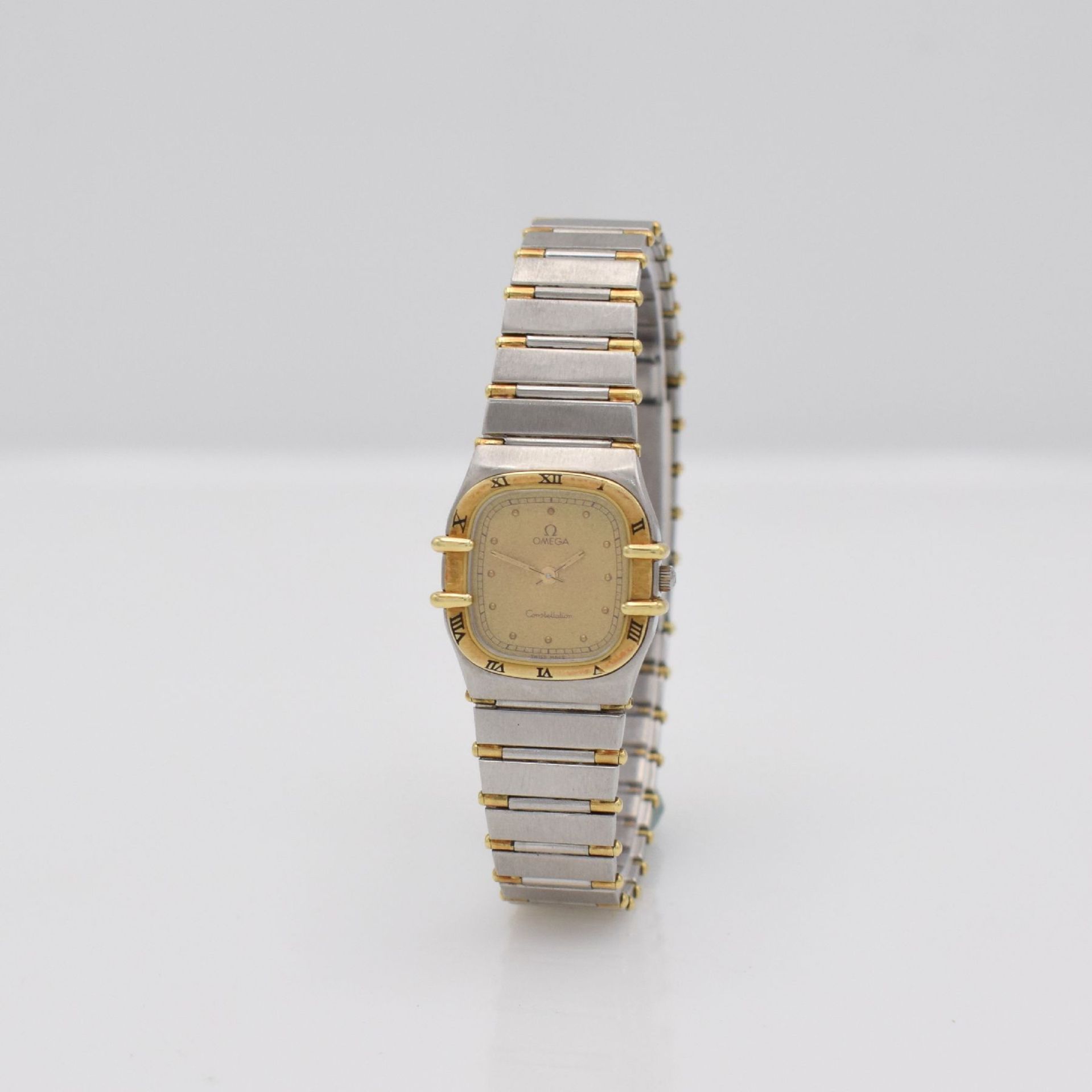 OMEGA Constellation Damenarmbanduhr, Schweiz um 1990, quarz, Edelstahl/Gold komb., Boden 4-fach - Bild 3 aus 6