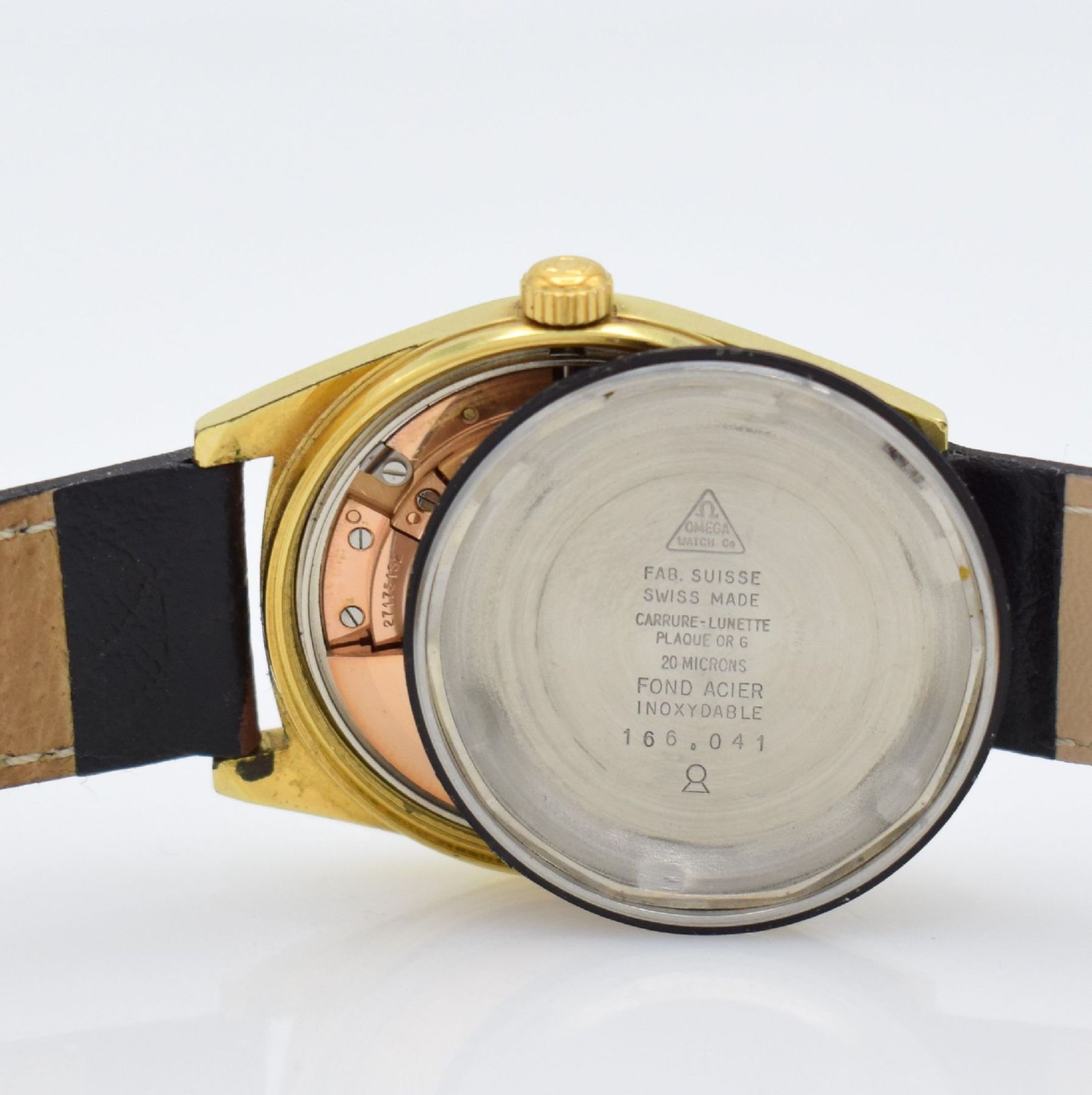 OMEGA Geneve Herrenarmbanduhr, Automatik, Schweiz um 1968, Ref. 166.041, verg. Metallgeh., - Bild 9 aus 9