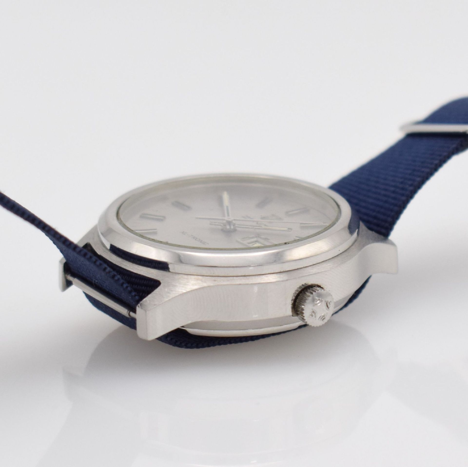 ZENITH XL-TRONIC Herrenarmbanduhr mit Stimmgabelschwinger, Schweiz um 1970, 3-teil. Edelstahlgeh., - Bild 6 aus 6