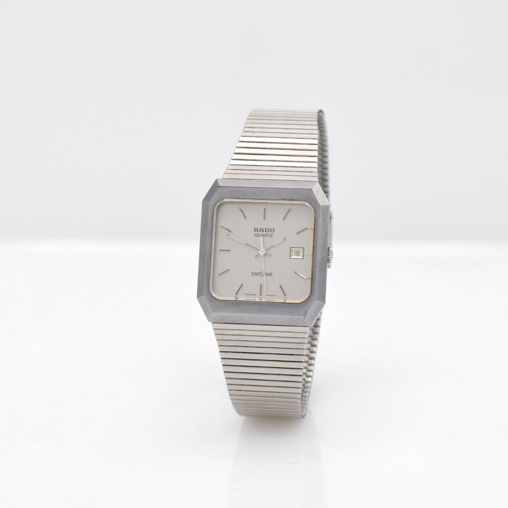 RADO Diastar Armbanduhr in Stahl/Stahlband, Schweiz um 1980, quarz, gedr. Stahlgeh. m. kratz- - Bild 3 aus 7