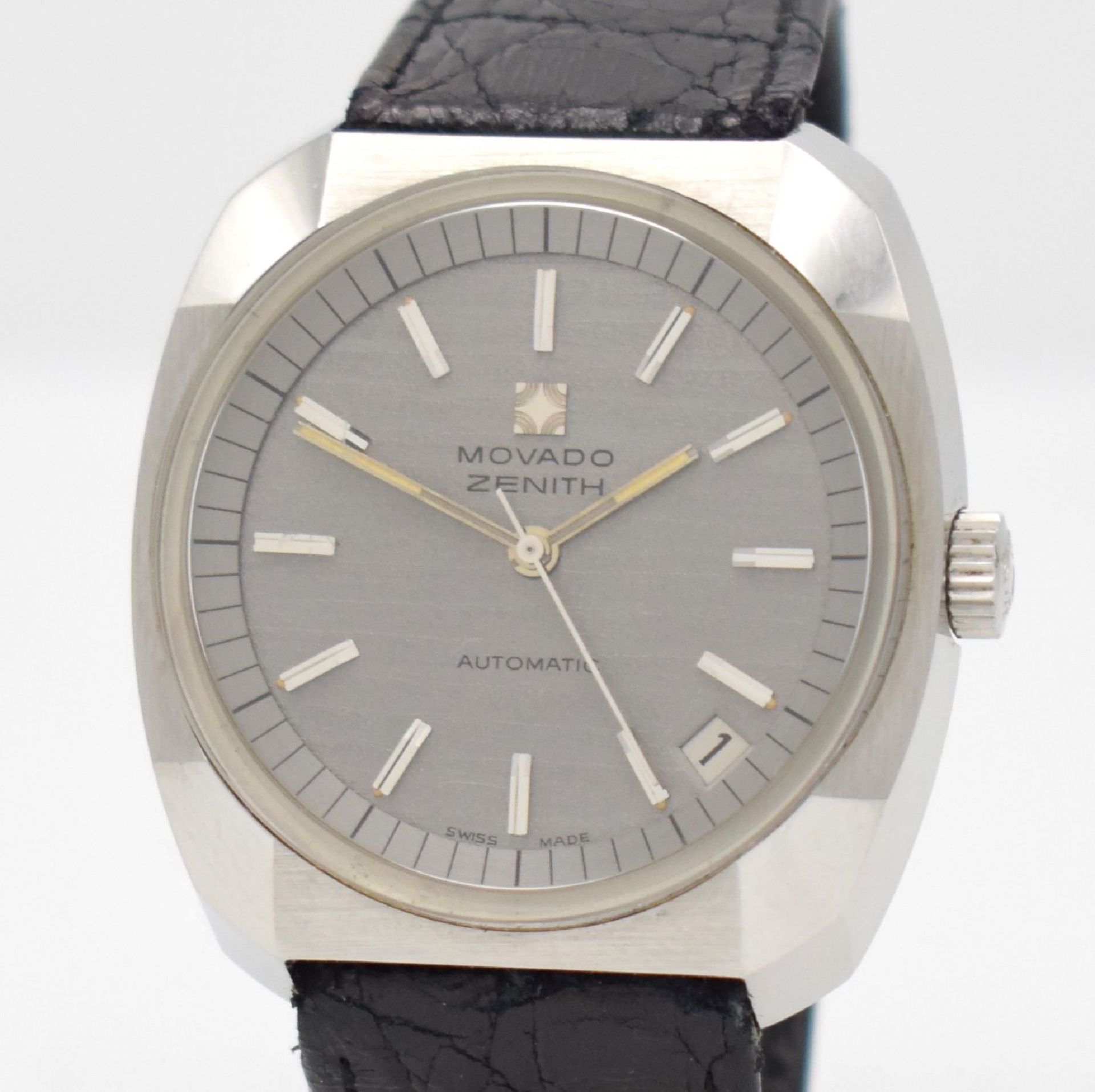 MOVADO / ZENITH Herrenarmbanduhr, Automatik, Schweiz um 1970, Ref 01-0061-380, aufw., - Bild 4 aus 10