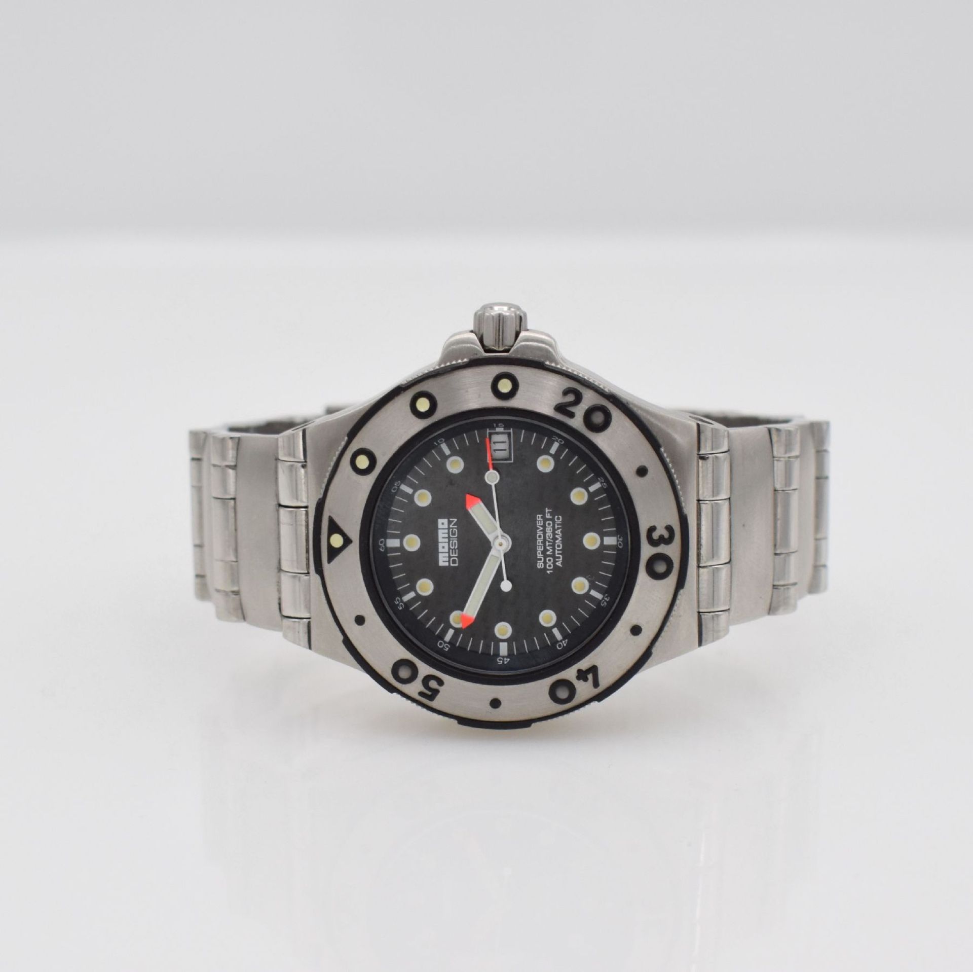 MOMO DESIGN Superdiver Herrenarmbanduhr, Italien/Schweiz verk. lt. Garantie 01/1999, Automatik, Ref.