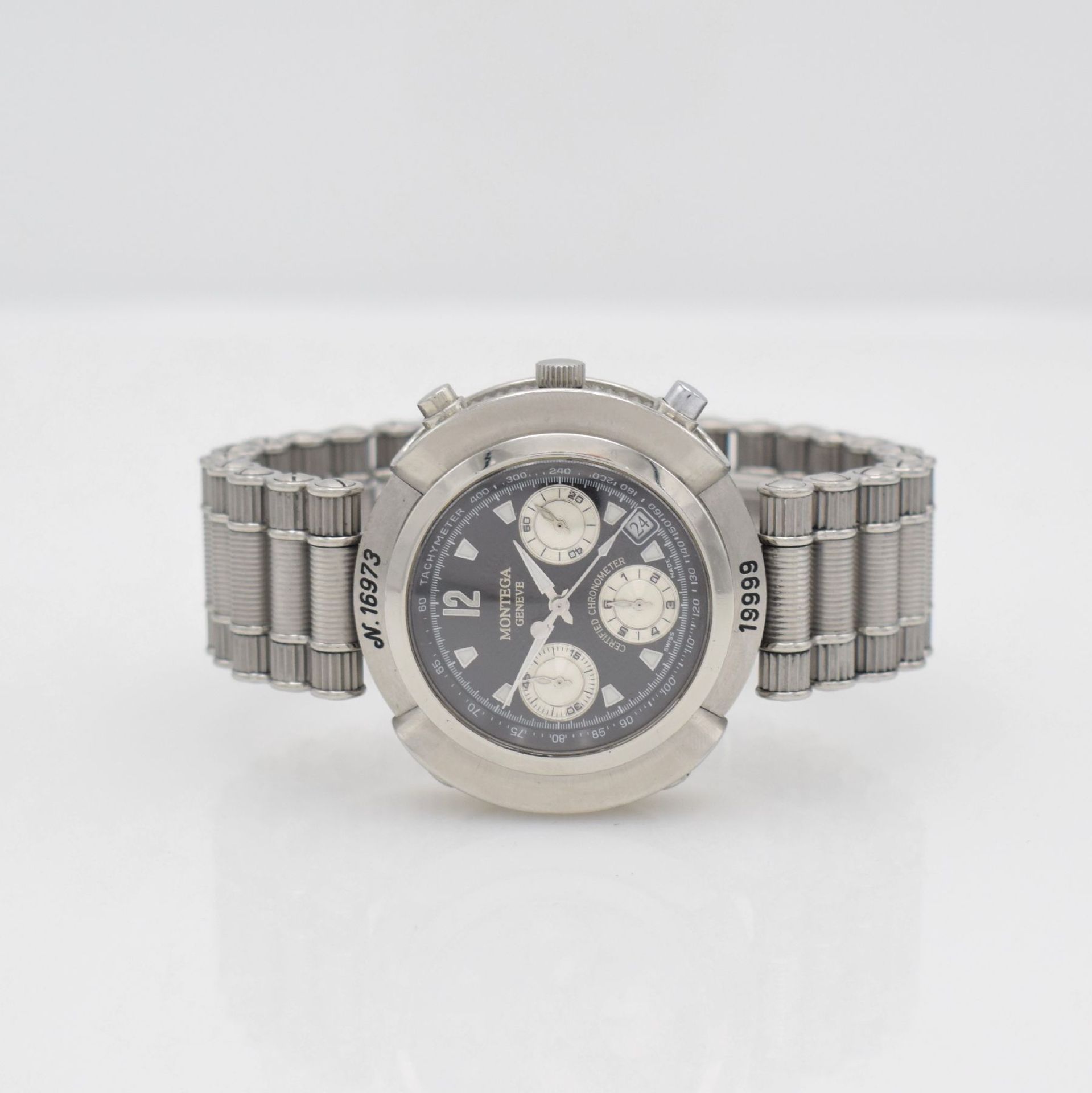 MONTEGA limitierter Armbandchronograph, Schweiz um 1999, Automatik, Ref. MC01, auf 19999 limitiertes