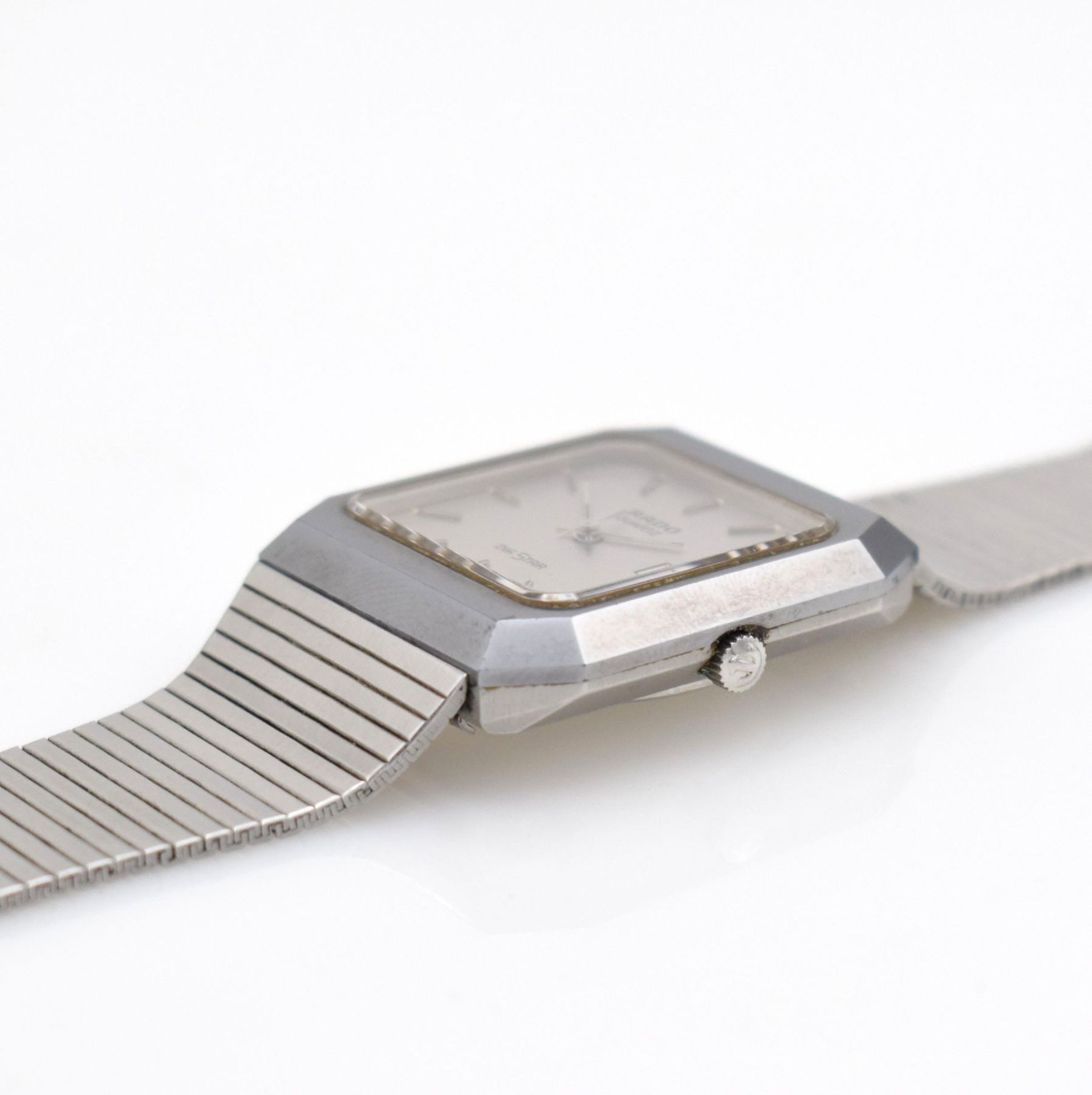 RADO Diastar Armbanduhr in Stahl/Stahlband, Schweiz um 1980, quarz, gedr. Stahlgeh. m. kratz- - Bild 6 aus 7