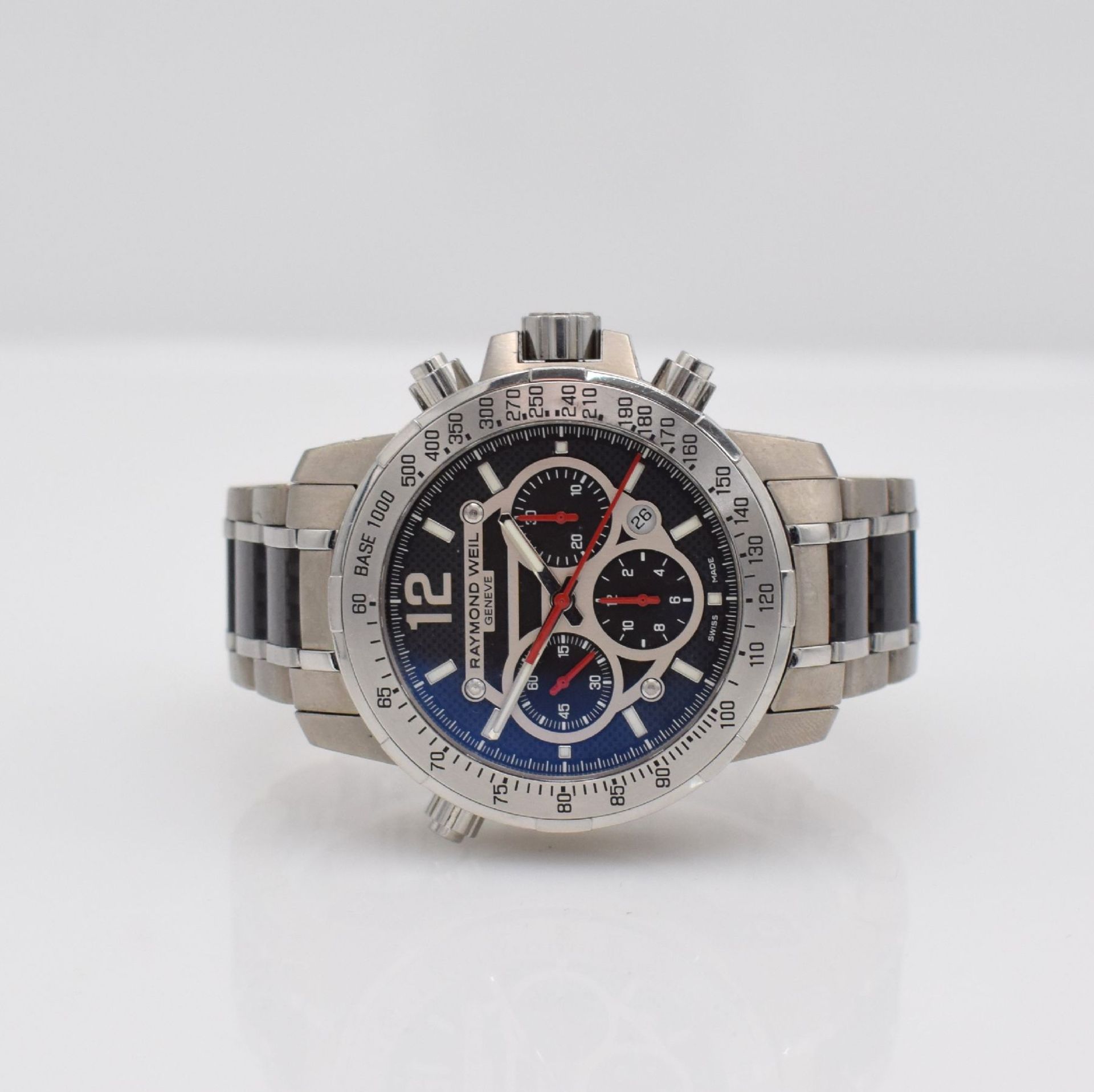 RAYMOND WEIL Nabucco Herrenchronograph, Schweiz um 2010, Automatik, Ref. 7800, Titan/Stahl komb.