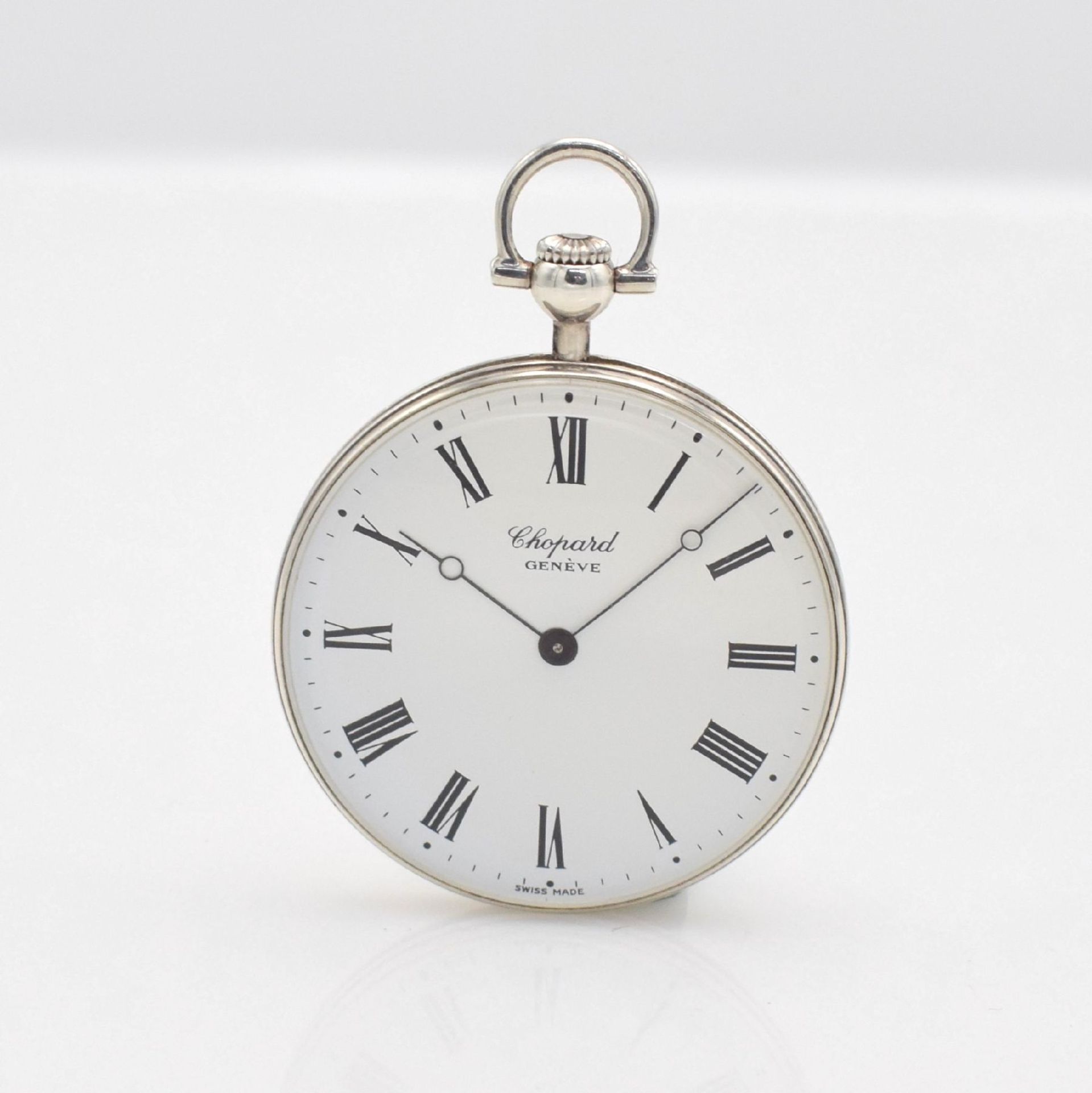 CHOPARD offene Frackuhr in Silber 800/000 Ref. 3004, Schweiz um 1990, Handaufzug, Boden aufgedr.,