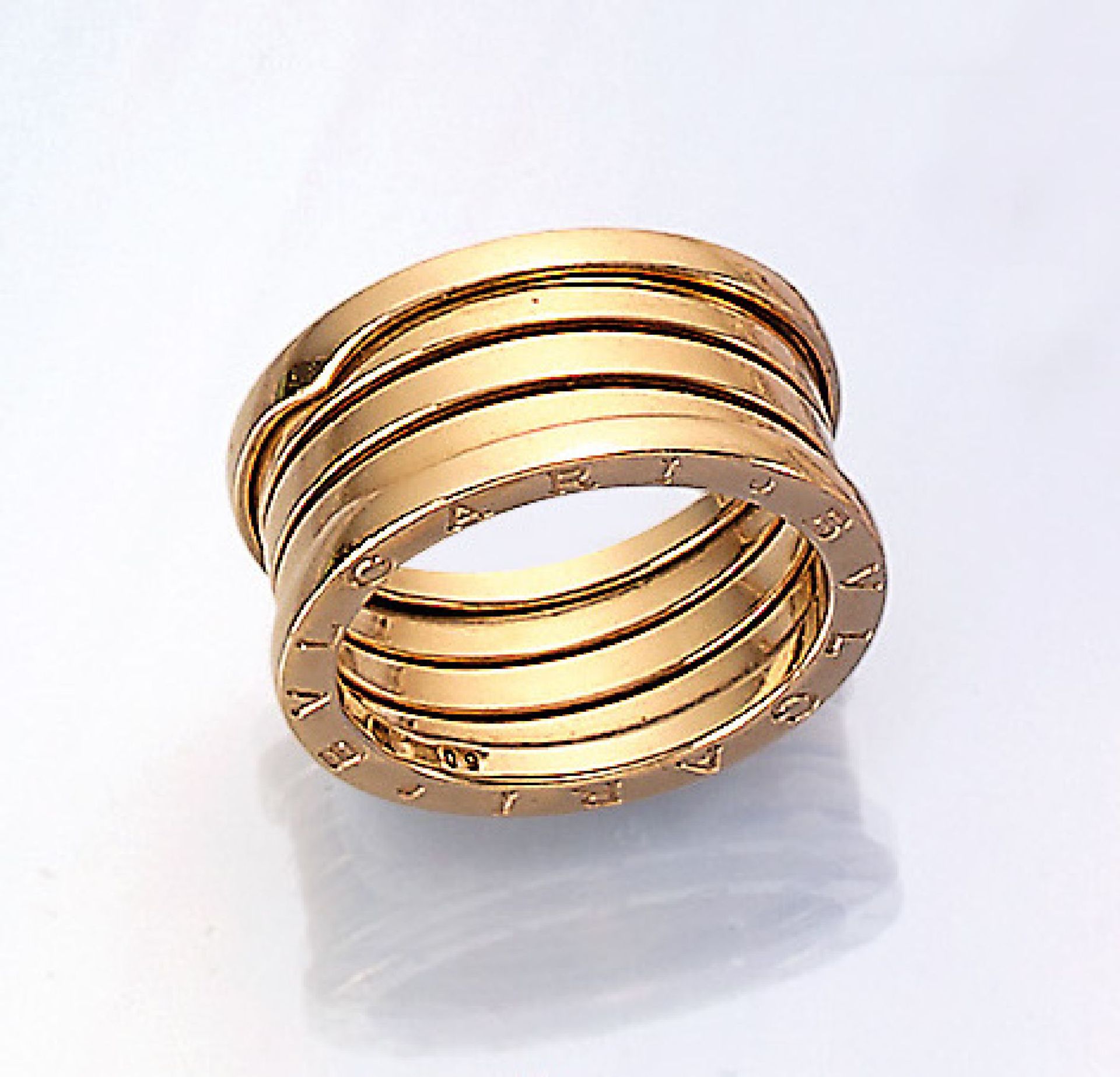 18 kt Gold BULGARI Ring "B Zero 1", GG 750/000, ca. 12.4 g, RW 60