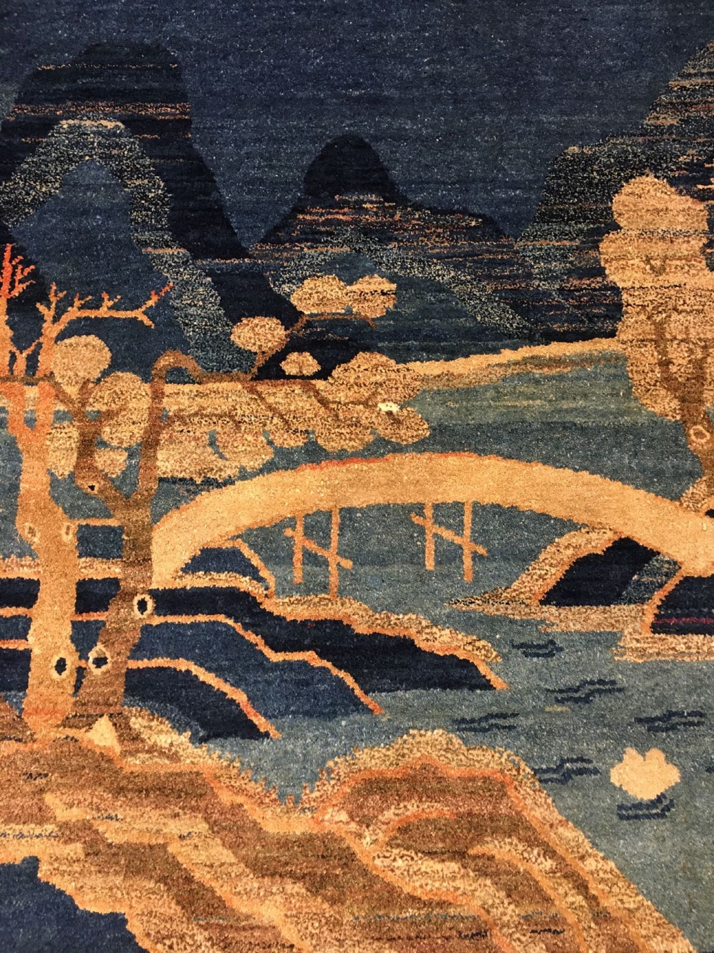 Seltener Pao Tao "Bildteppich" antik, Nordostchina, um 1900, Wolle geknüpft auf Baumwolle. - Bild 5 aus 9