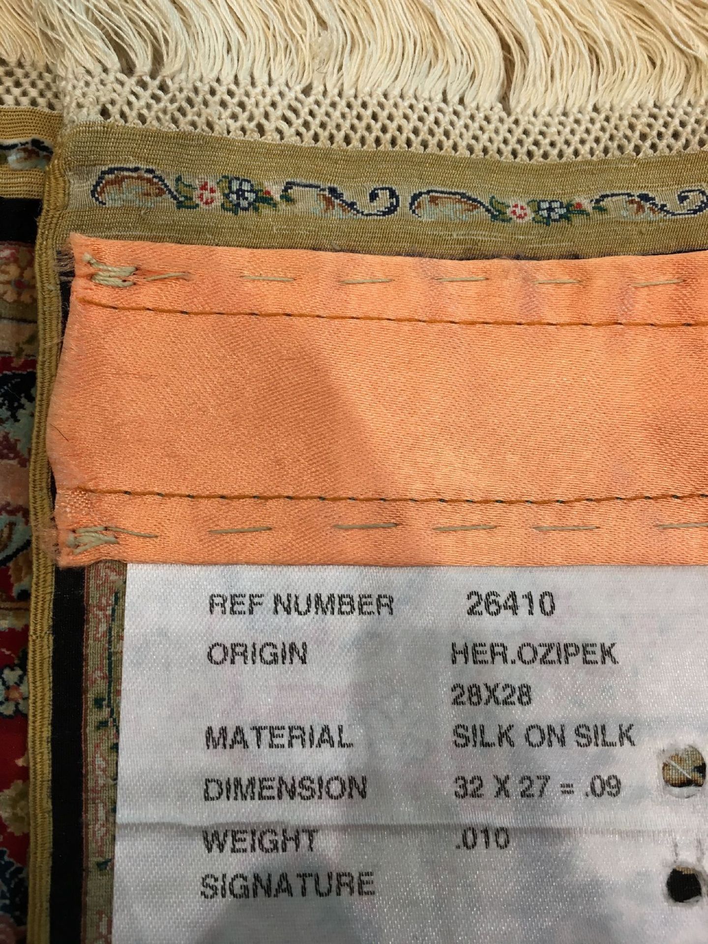 Extrem feiner Seiden Hereke "Özipek" (Signiert) "28x28 Knüpfung" 7,8 Mio. Knoten per Quadratmeter, - Bild 8 aus 9