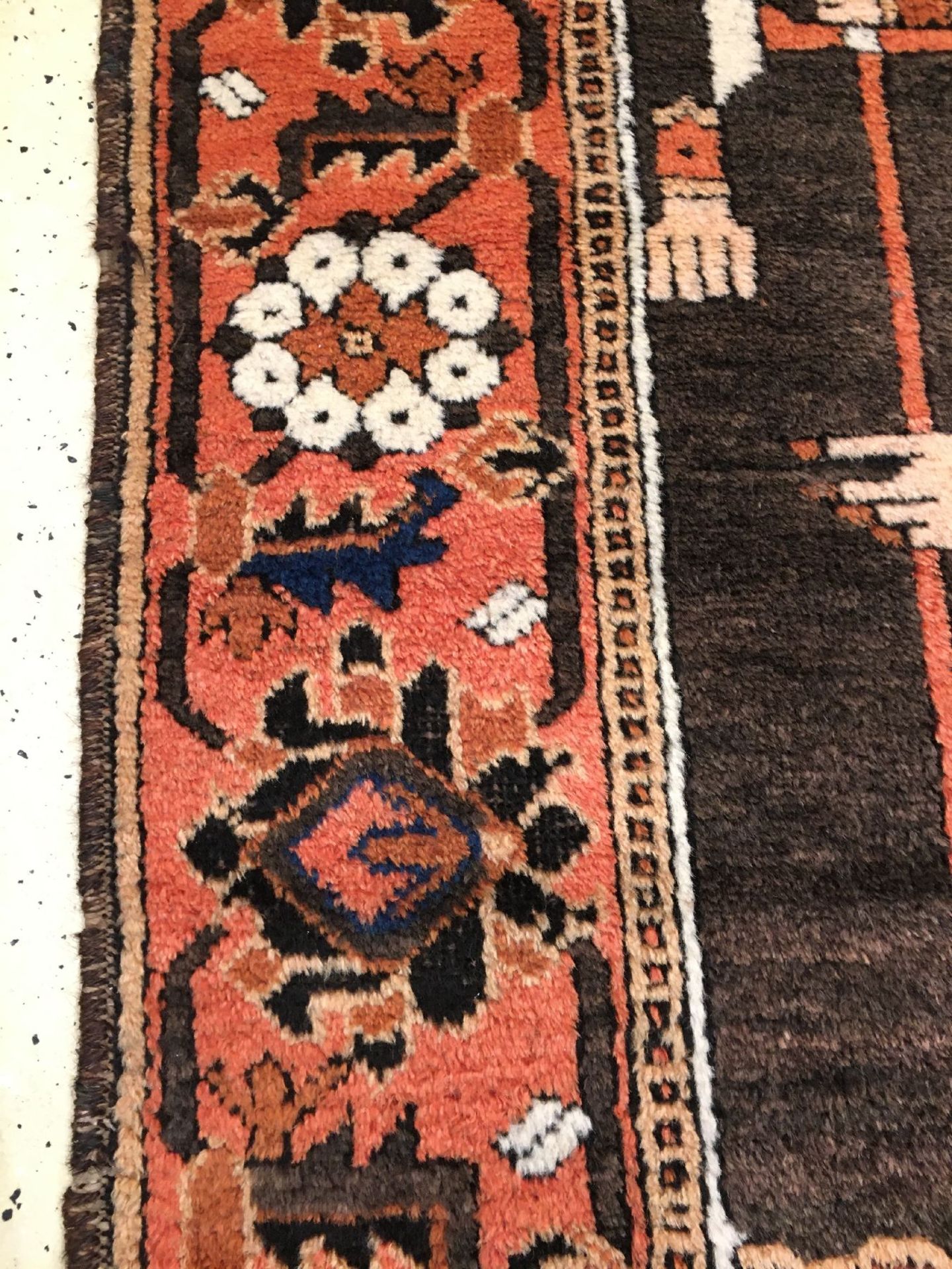 Ferdows Belutsch "Bildteppich" antik (Khosrow & Shirin), Nordostpersien, 19.Jhd., Wolle geknüpft auf - Bild 6 aus 9