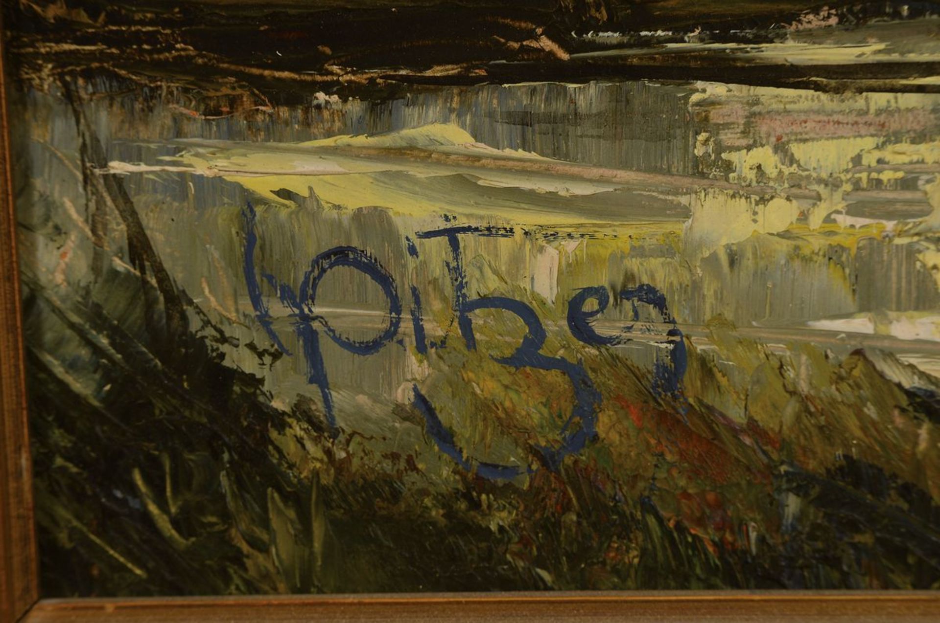 Karl Philipp Spitzer, 1887-1954 Speyer, Altrheinlandschaft, Öl/Hartfaser, signiert, ca. 60x50cm, - Image 2 of 3