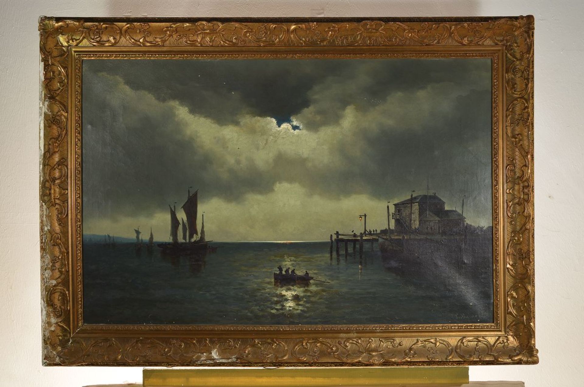 Louis Barnaba, 1826-1892, belgischer Marinemaler, stellte zwischen 1864-1881 in verschiedenen Salons - Bild 3 aus 3