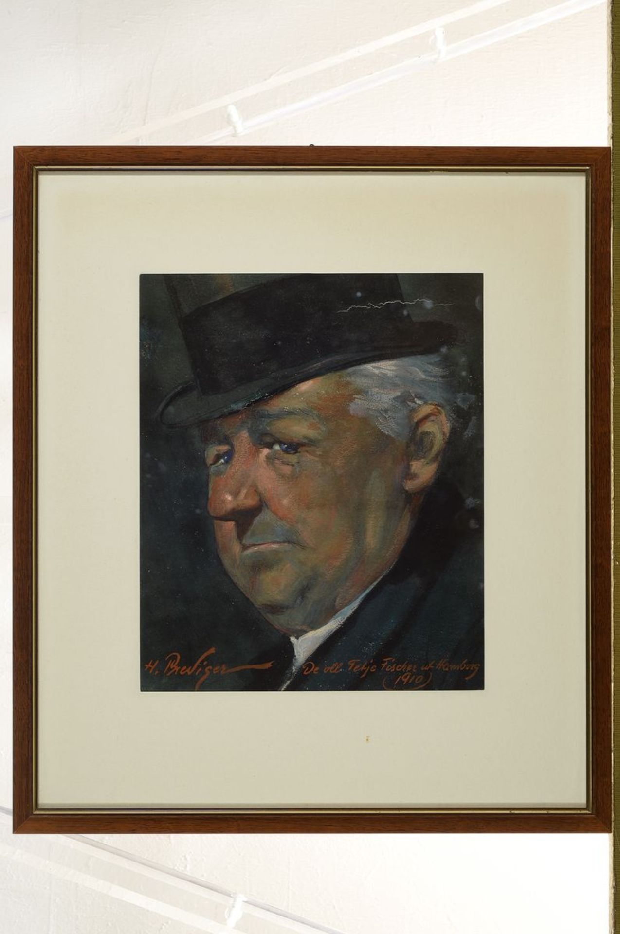 Hermann Prediger, 1886-1970, Hamburger Zeichner und Maler, hier: Portrait "De oll Tetje Fischer ut - Bild 3 aus 3