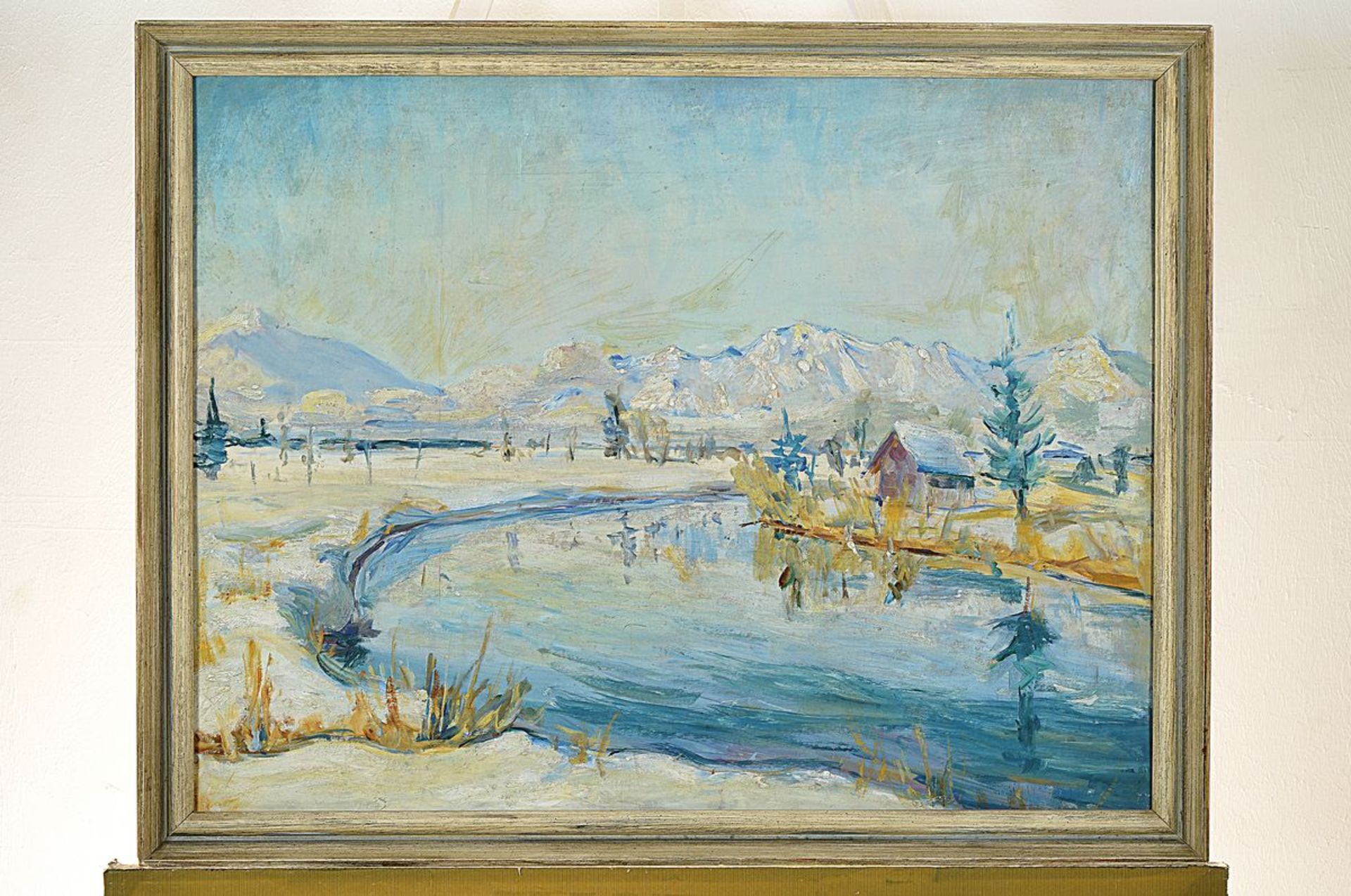 Otto Ditscher, 1903 Neuhofen - 1987, Winterlandschaft, Öl/Malkarton, re. unten signiert, ca. 50 x 70 - Bild 2 aus 2