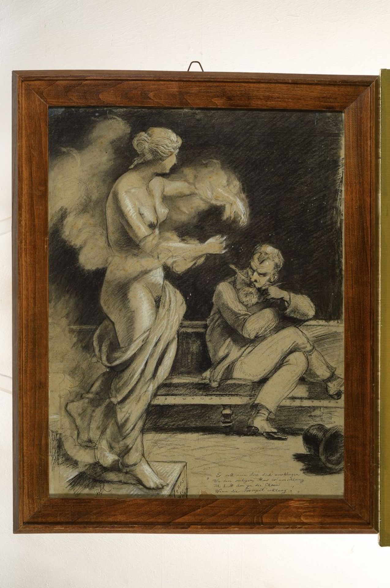 Monogrammist RH, wohl Münchener Schule um 1900, Venus von Milo mit kritischem Künstler in der - Bild 3 aus 3