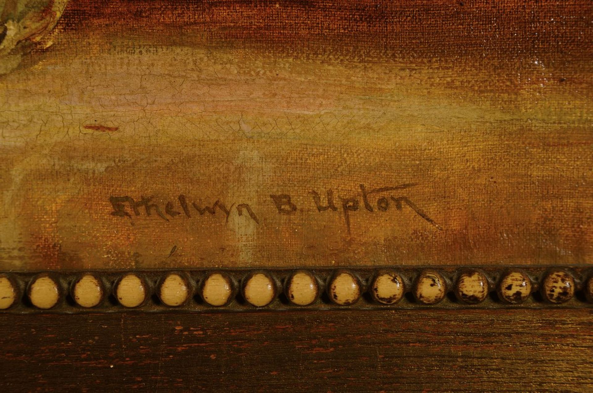 Ethelwyn B. Upton, 1921 gestorben, Stillleben mit Kapuzinerkresse, Öl/Lwd., re. unten signiert, - Bild 2 aus 3