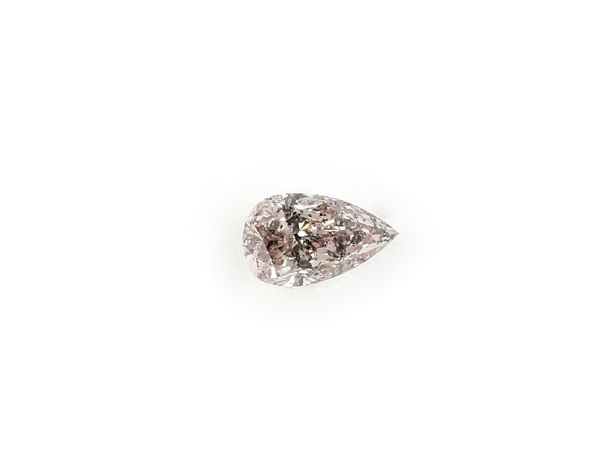 Loser Diamanttropfen, 0.54 ct, 6.91 x 4.11 x 2.76 mm, natural fancy brownish pink, mit GIA Expertise