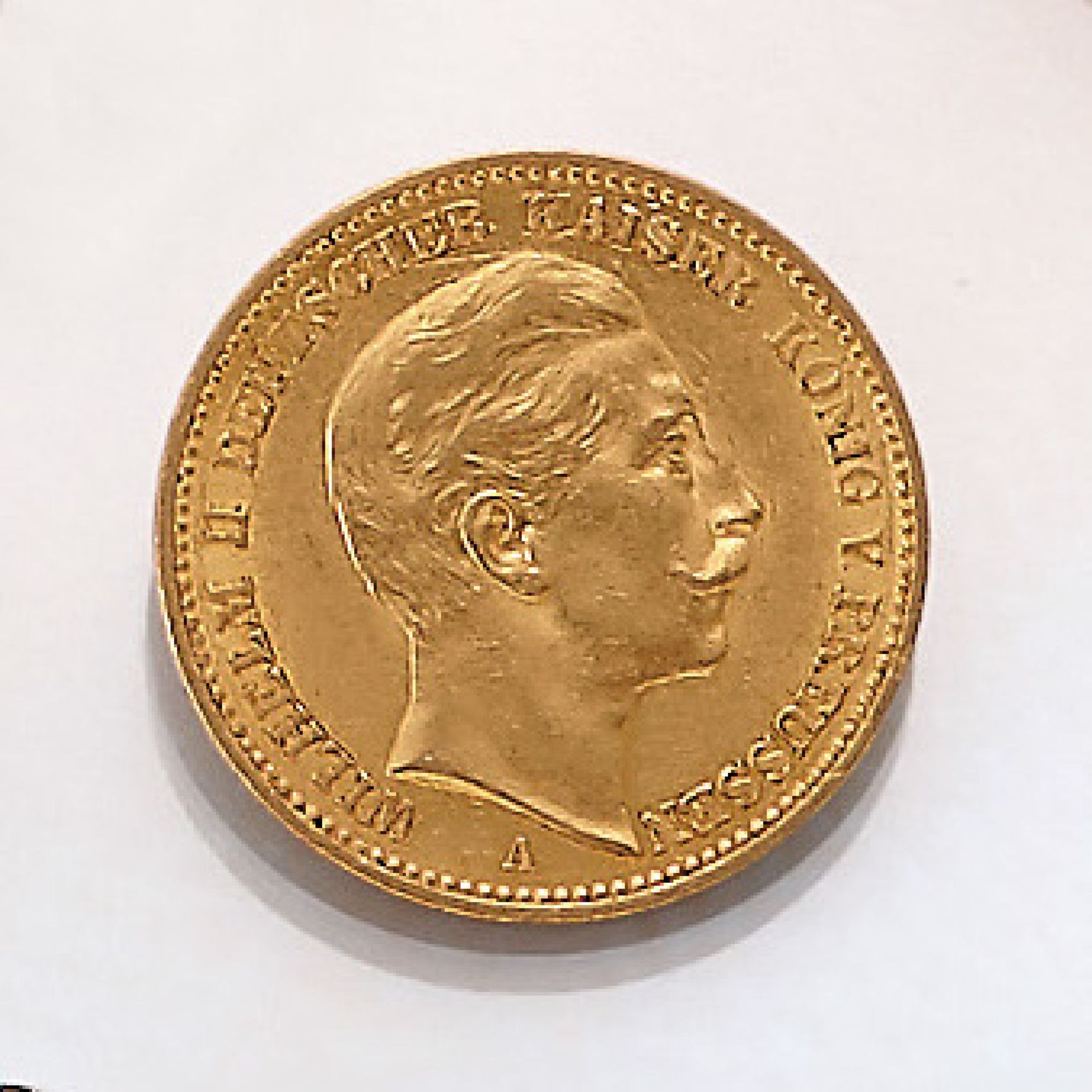 Goldmünze, 20 Mark, Deutsches Reich, 1890, Wilhelm II. deutscher Kaiser König von Preussen,