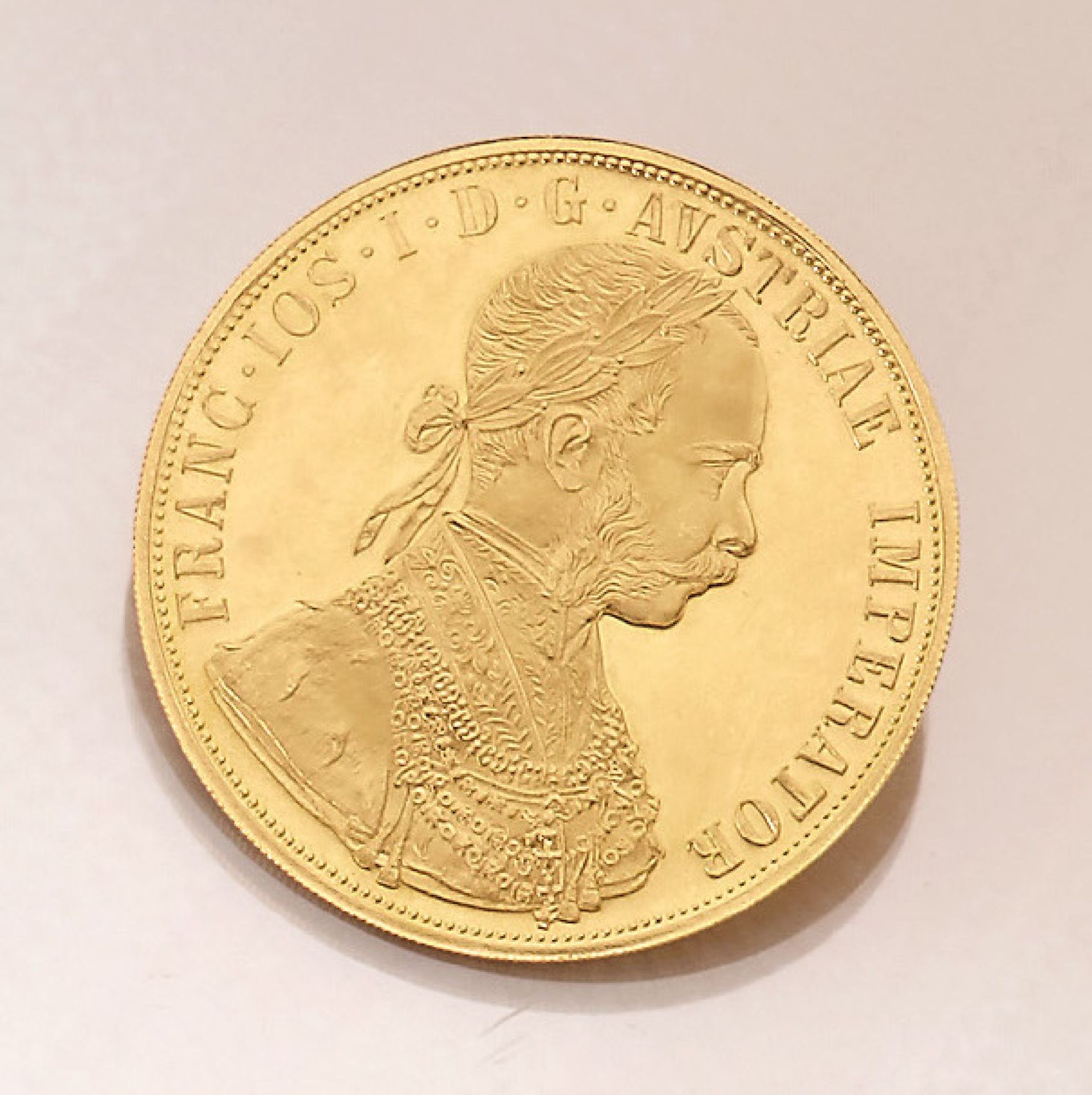 Goldmünze, 4 Dukaten, Österreich-Ungarn, 1915, Franz Joseph I., offizielle Nachprägung