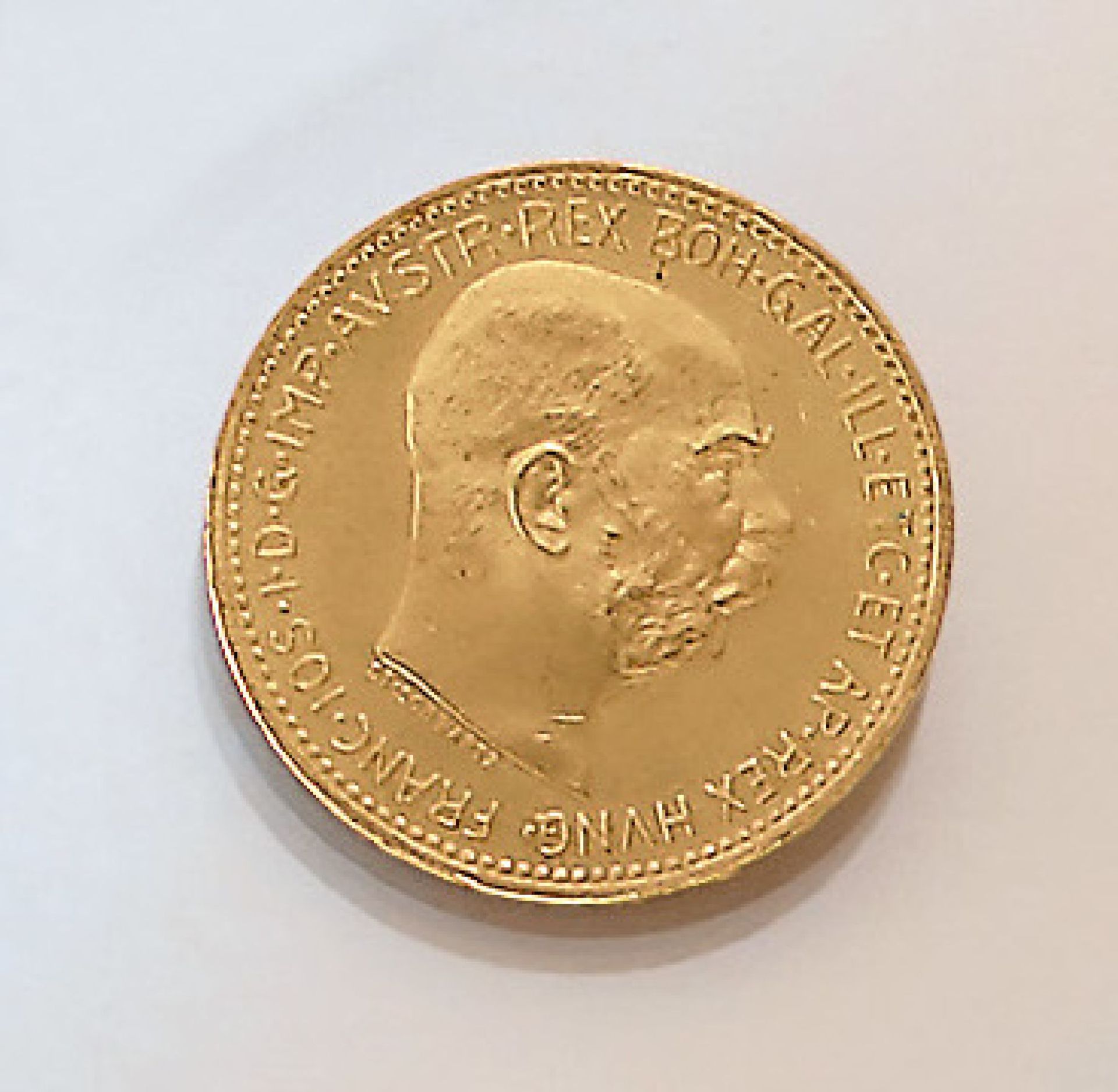 Goldmünze, 20 Kronen, Österreich-Ungarn, 1915, Franz Joseph I., offizielle Nachprägung